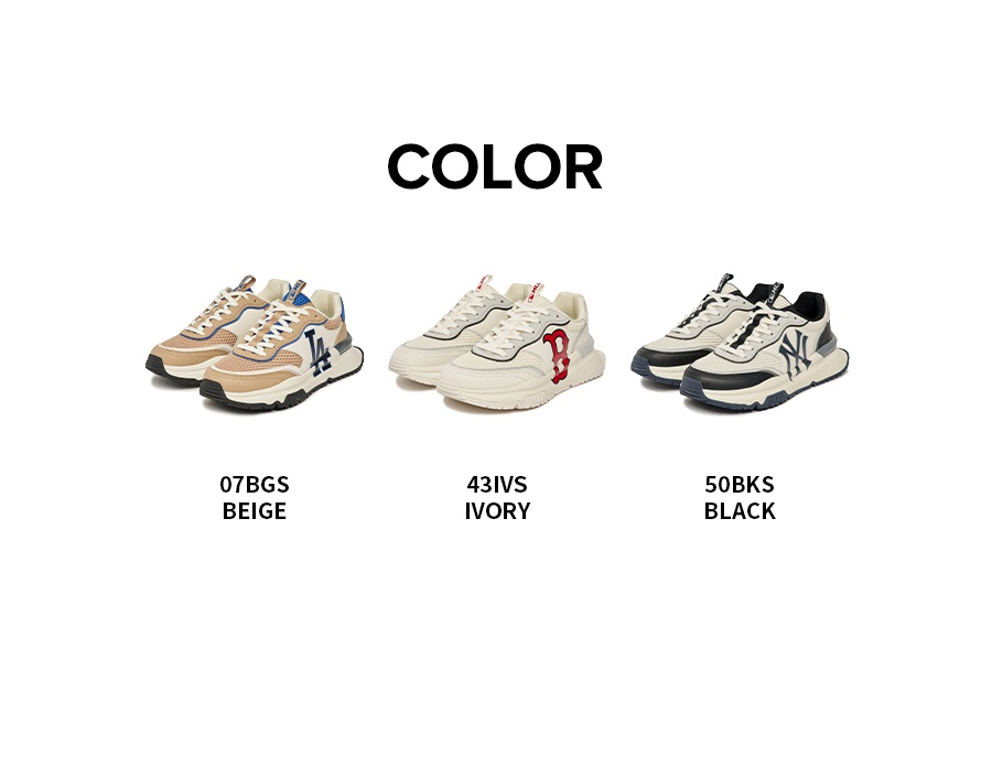 GIÀY THỂ THAO SNEAKER MLB B CHUNKY RUNNER BOSTON RED SOX IVORY CREAM 3ASHRJ13N-43IVS 12