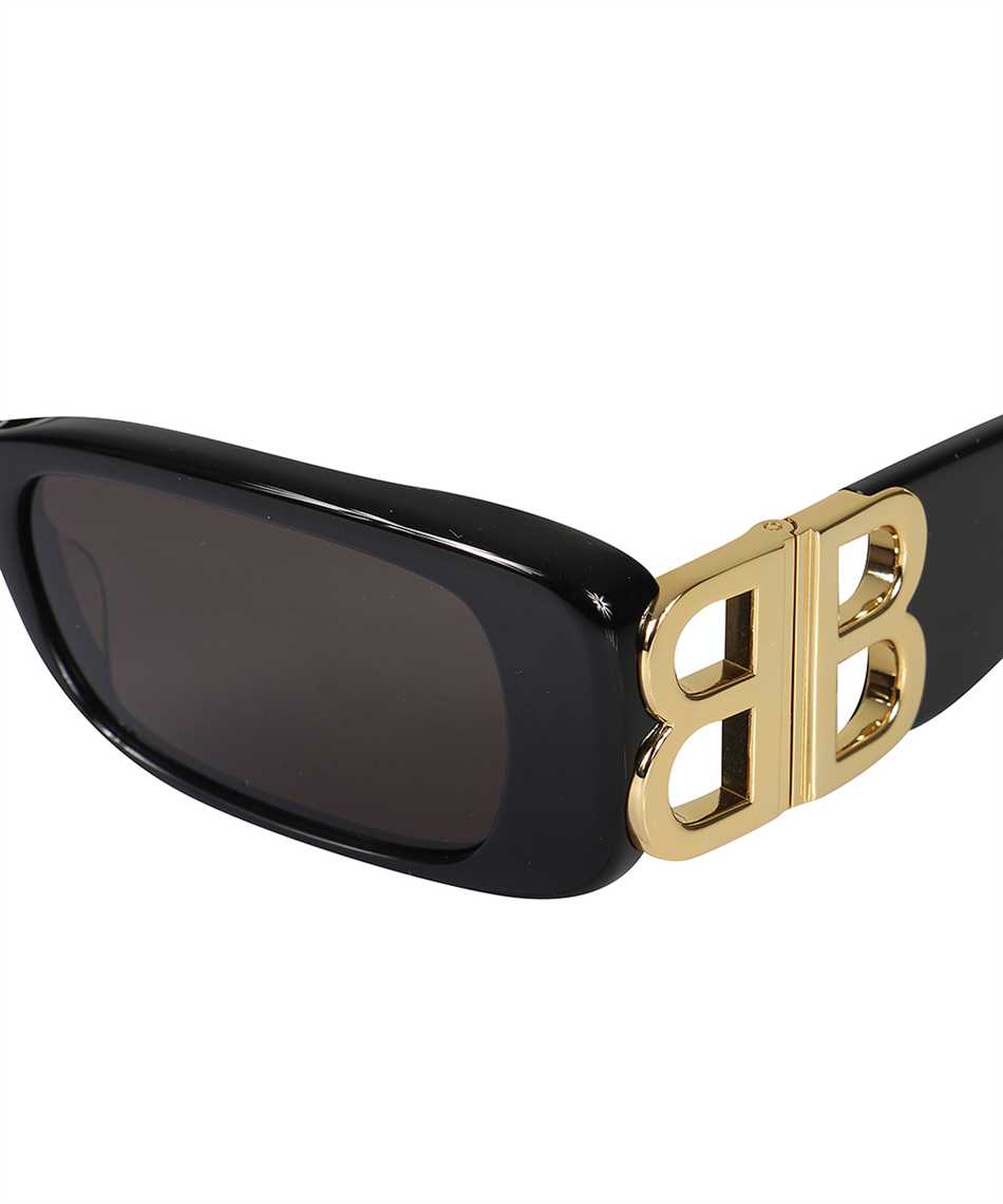 MẮT KÍNH UNISEX BALENCIAGA DYNASTY BB RECTANGLE SQUARE FRAME ACETATE AND GOLD TONE SUNGLASSES BB0096S 13