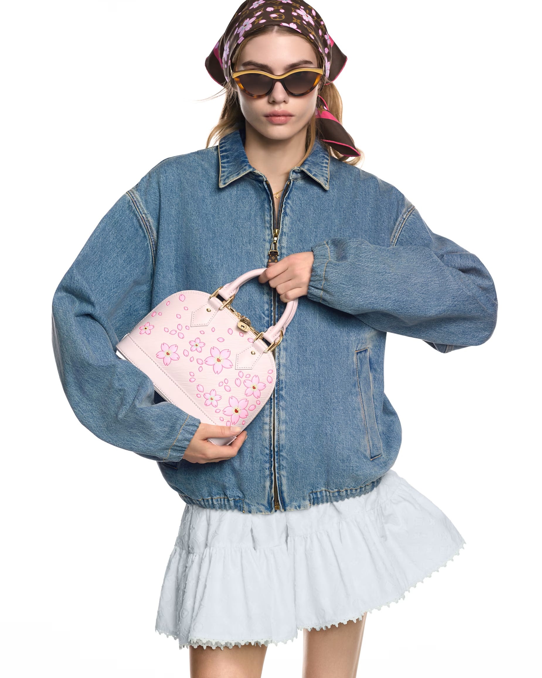 Túi xách LV hến Louis Vuitton LV x TM Alma BB Pink Cherry Blossom Motifs 1