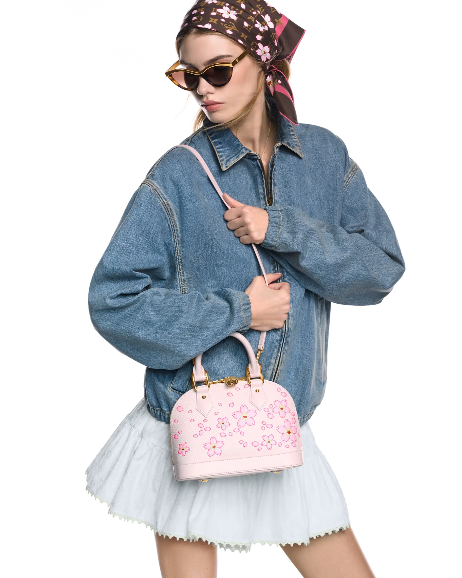 Túi xách LV hến Louis Vuitton LV x TM Alma BB Pink Cherry Blossom Motifs 4
