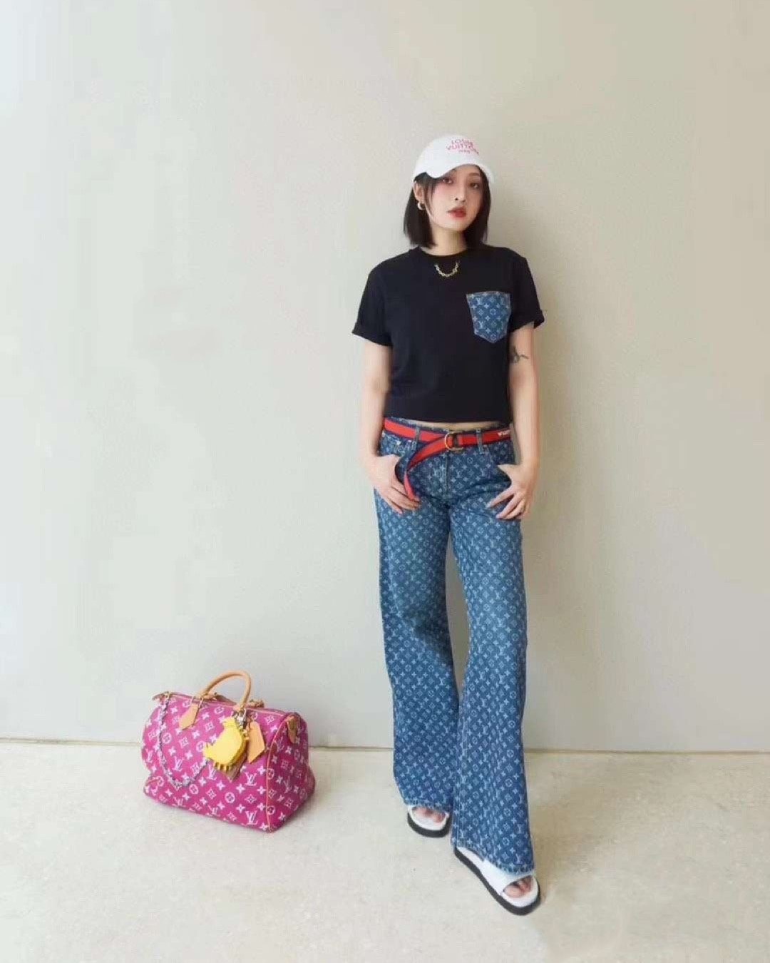 Quần jean dài Louis Vuitton LV x AC Monogram Jeans 1AFYT1 3