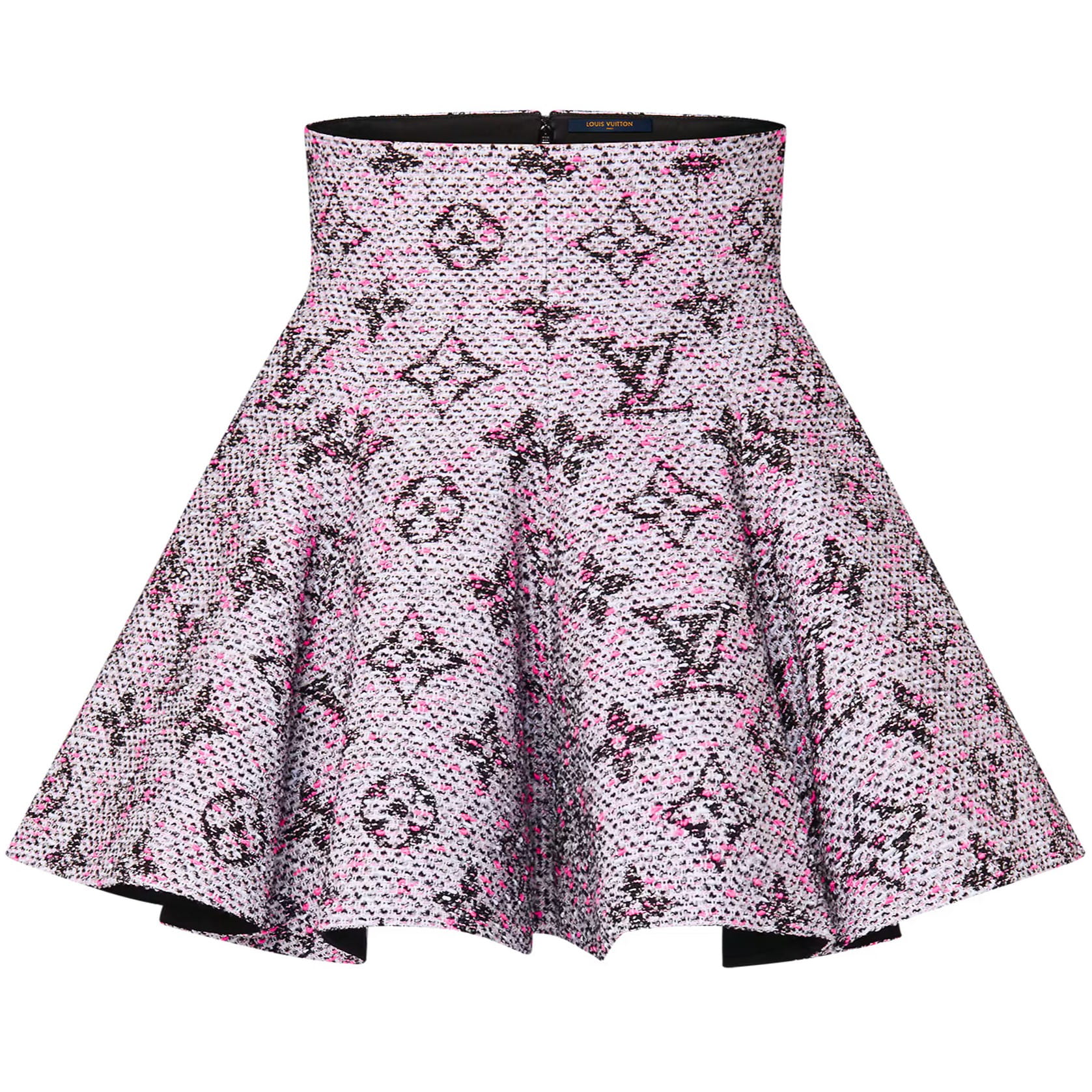Váy xòe nữ LV Louis Vuitton Monogram Tweed Pleated Circle Skirt 1AFUUC 2