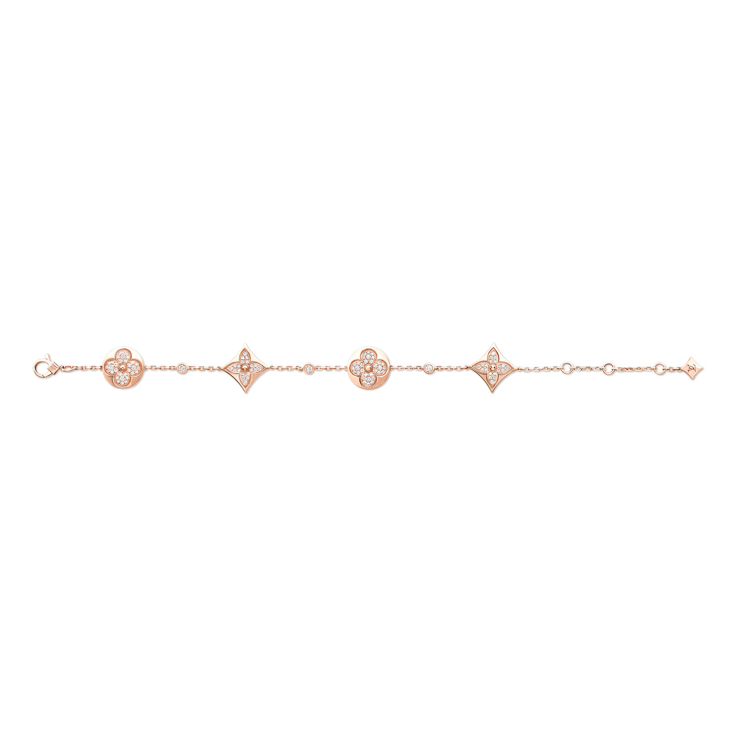 Lắc tay LV Louis Vuitton Color Blossom BB Multi-Motifs Bracelet Pink Gold And Diamonds Q95650 2