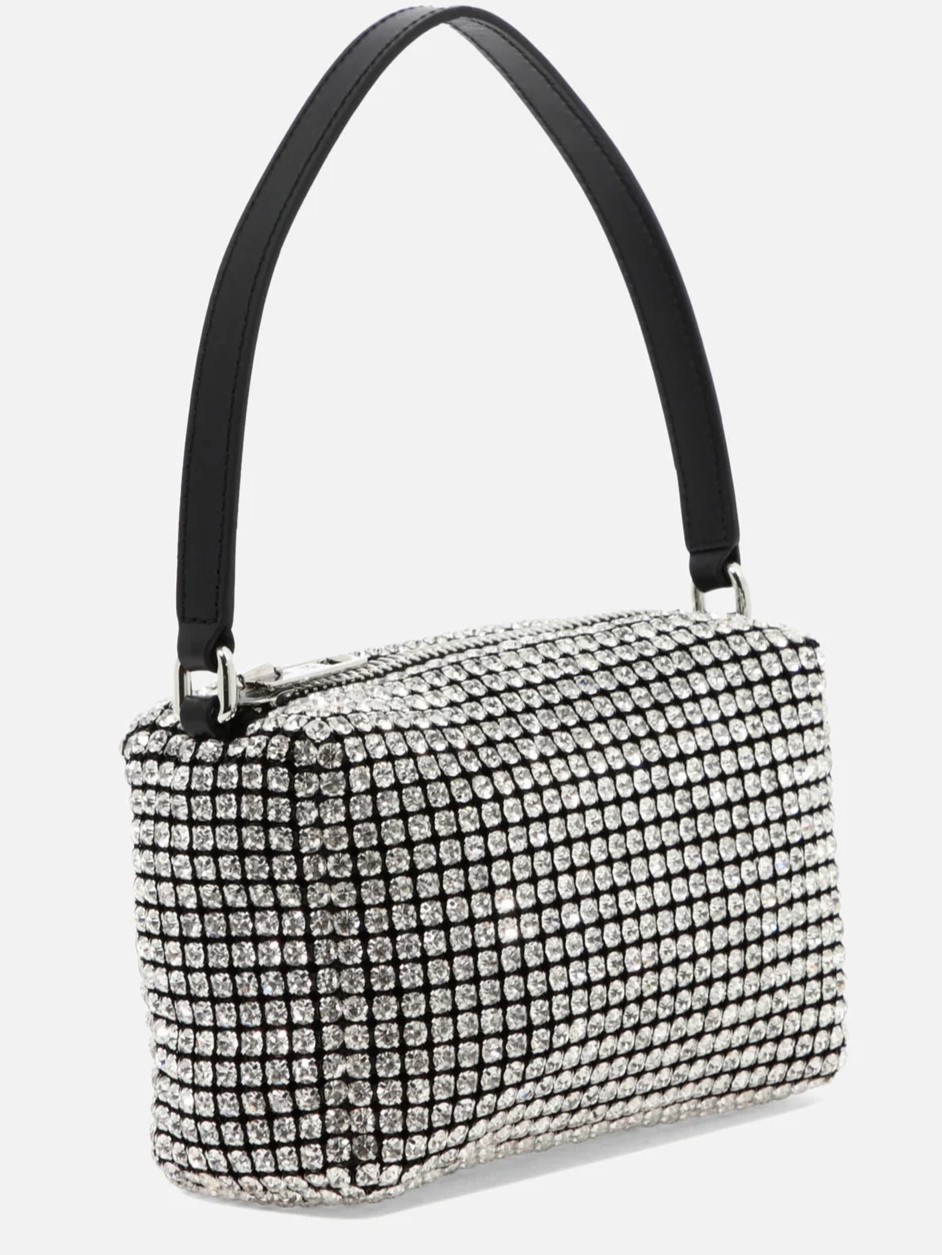 Túi đeo chéo nữ Alexander Wang Heiress Pouch In Crystal Mesh 3