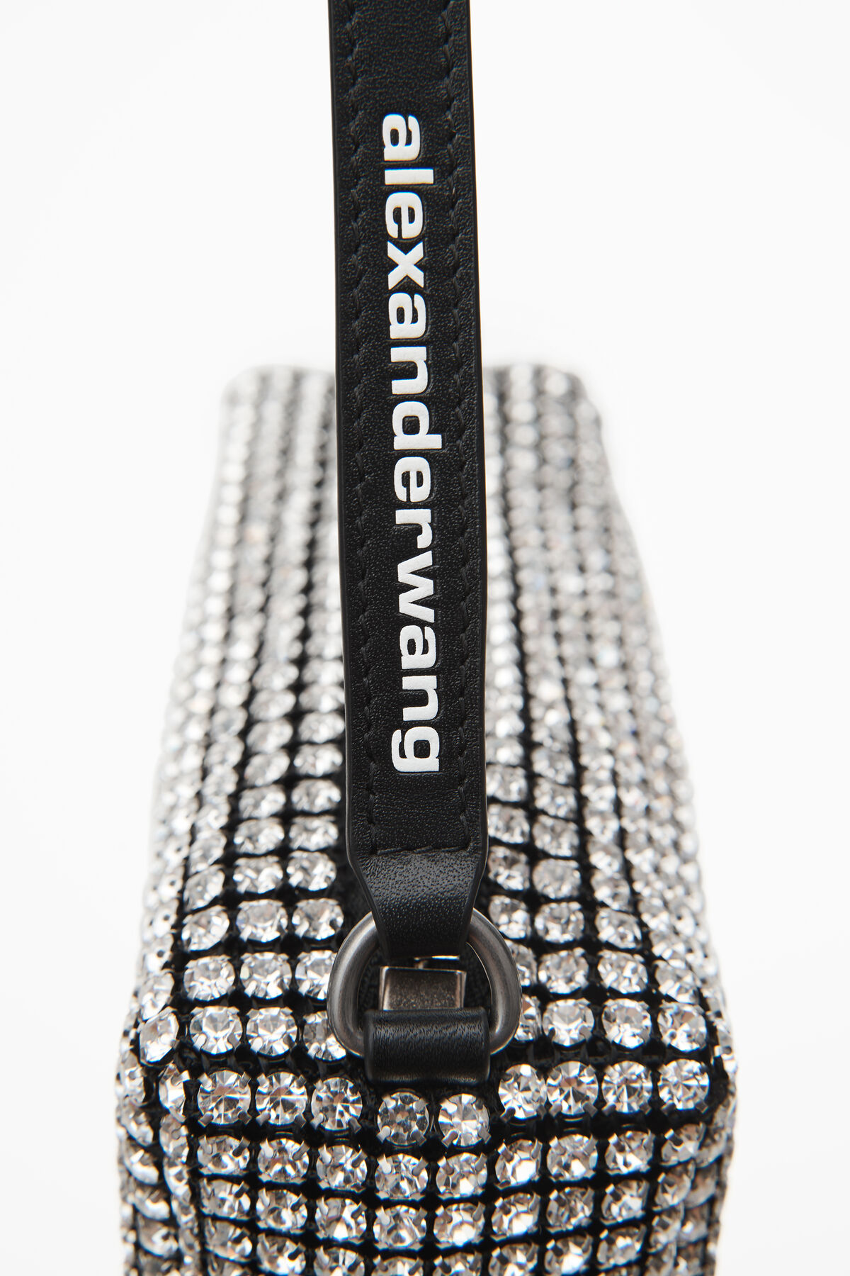 Túi đeo chéo nữ Alexander Wang Heiress Pouch In Crystal Mesh 4