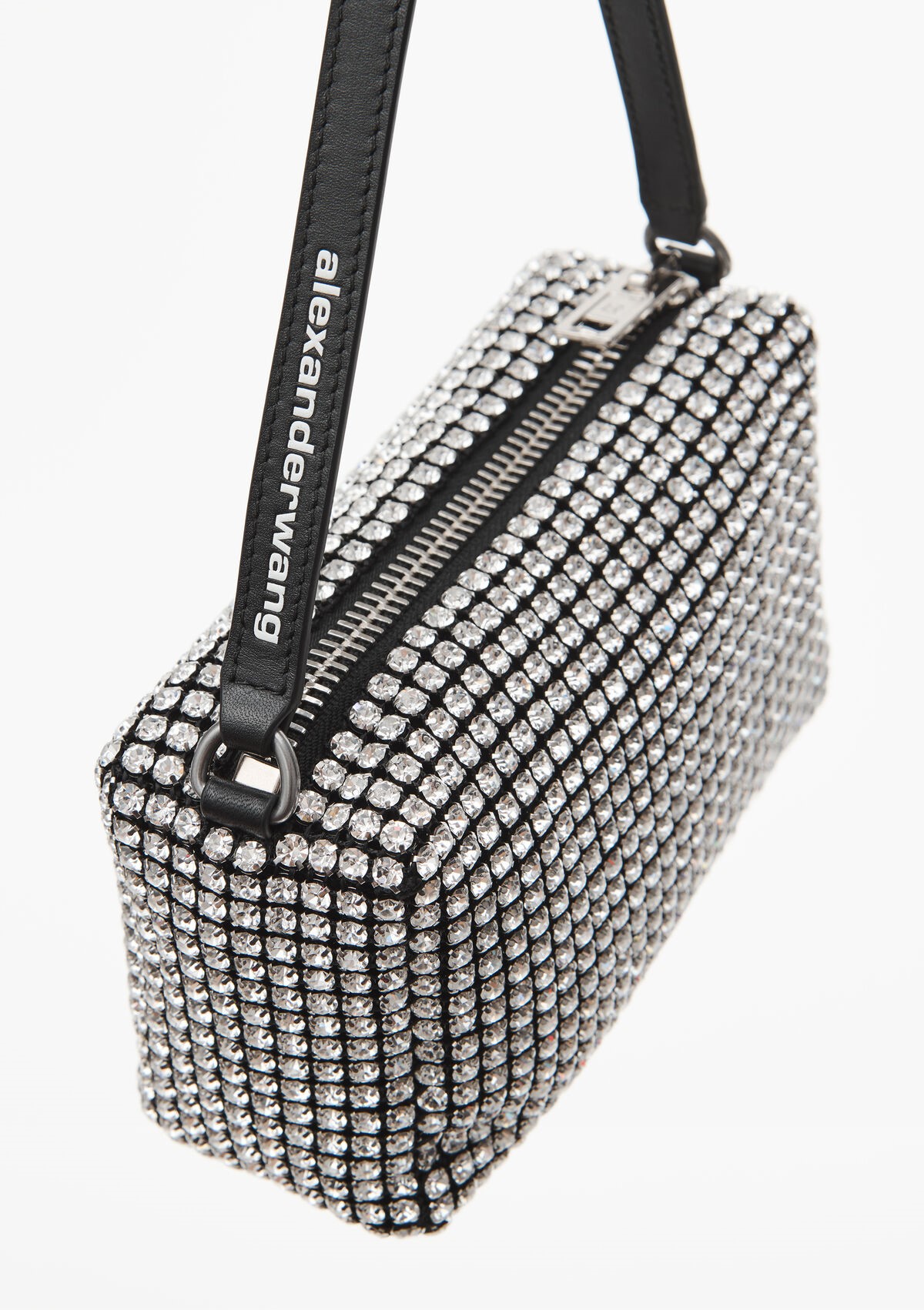Túi đeo chéo nữ Alexander Wang Heiress Pouch In Crystal Mesh 7