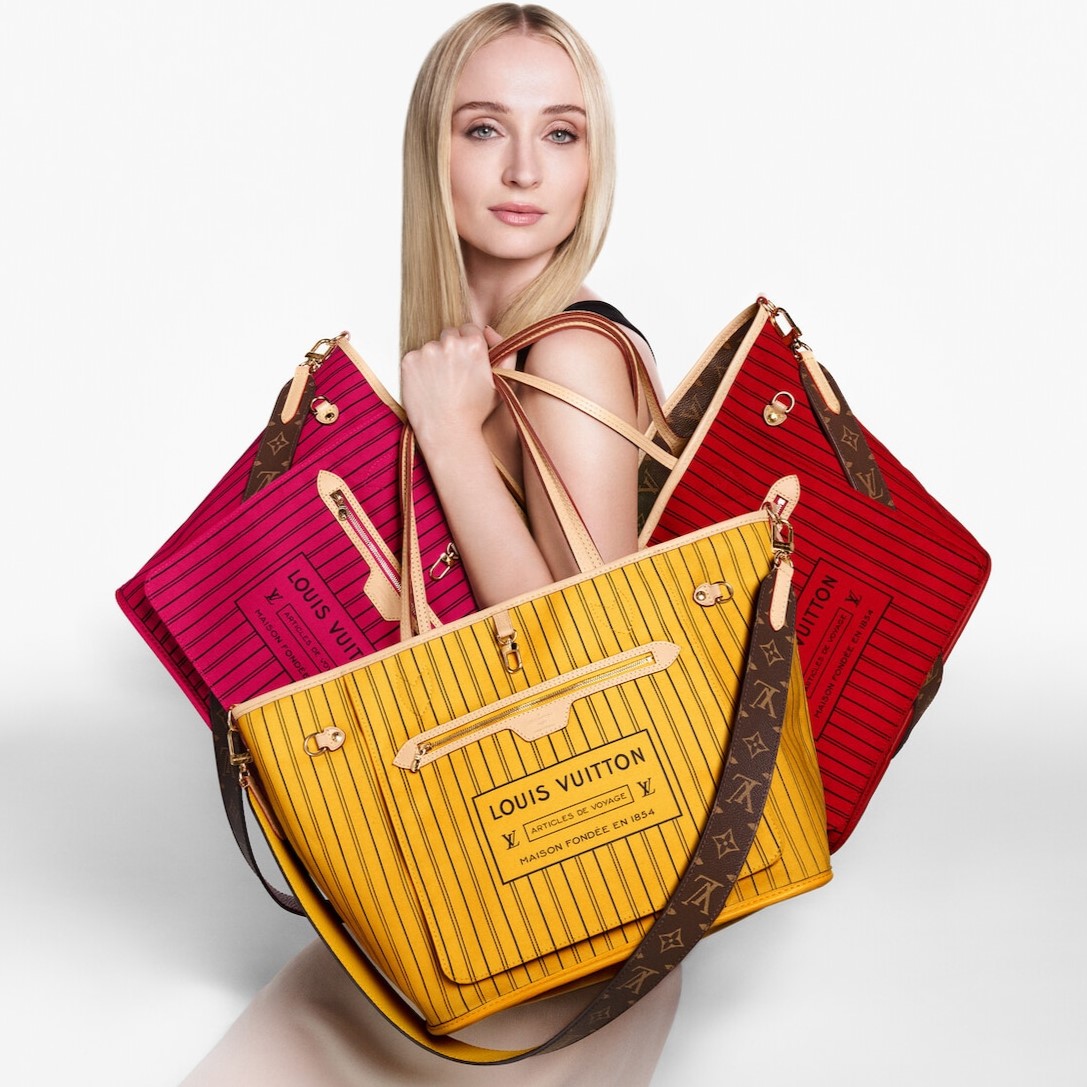 Túi tote LV Louis Vuitton Neverfull Bandoulière Inside Out MM Monogram Jaune Safran M12096 4