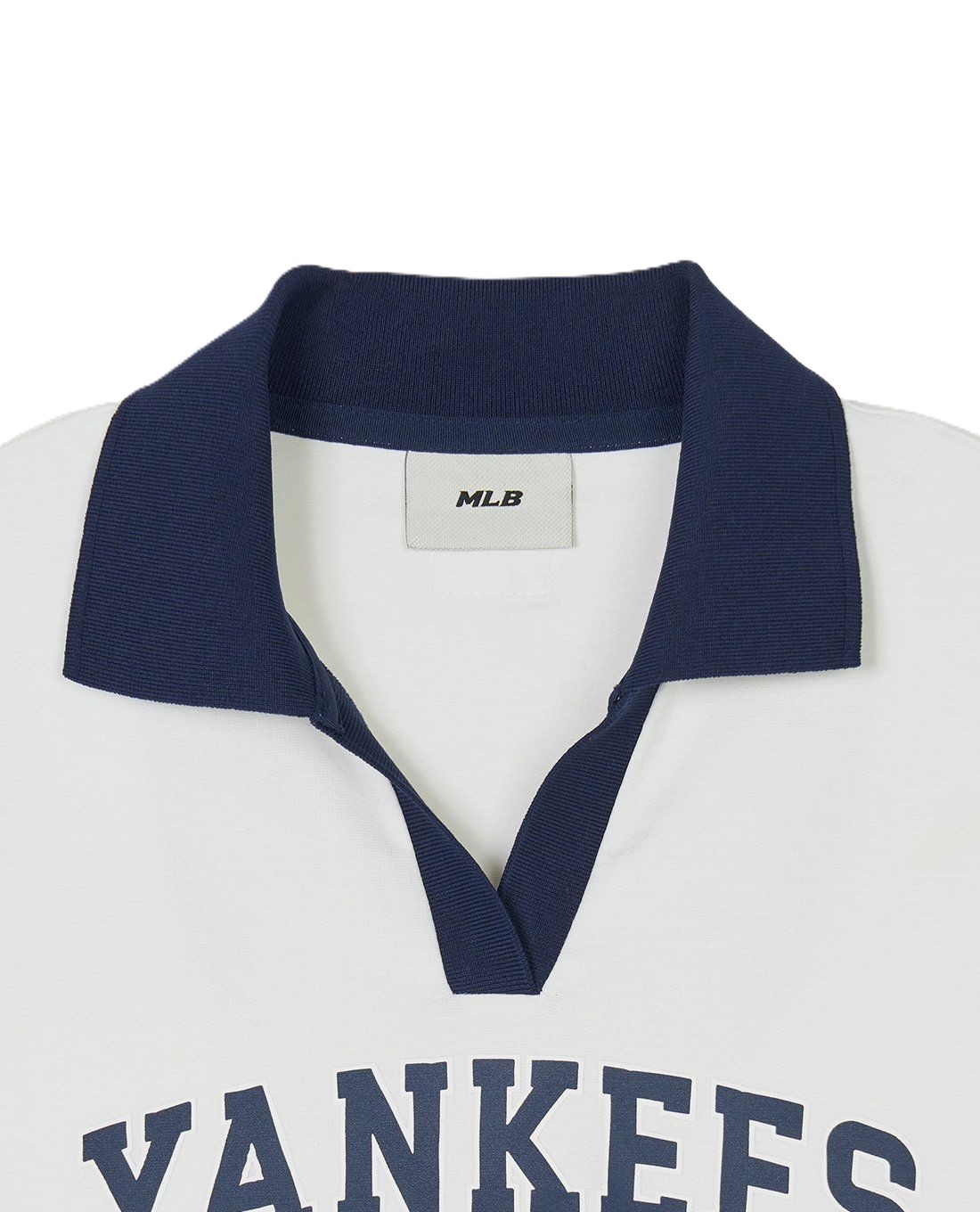 Áo đầm polo MLB Varsity Lettering Pique Dress NY New York Yankees Ivory 3FOPV0143-50IVS 4