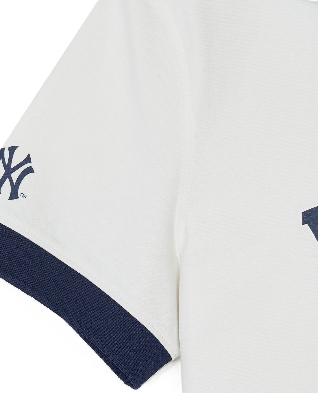 Áo đầm polo MLB Varsity Lettering Pique Dress NY New York Yankees Ivory 3FOPV0143-50IVS 9