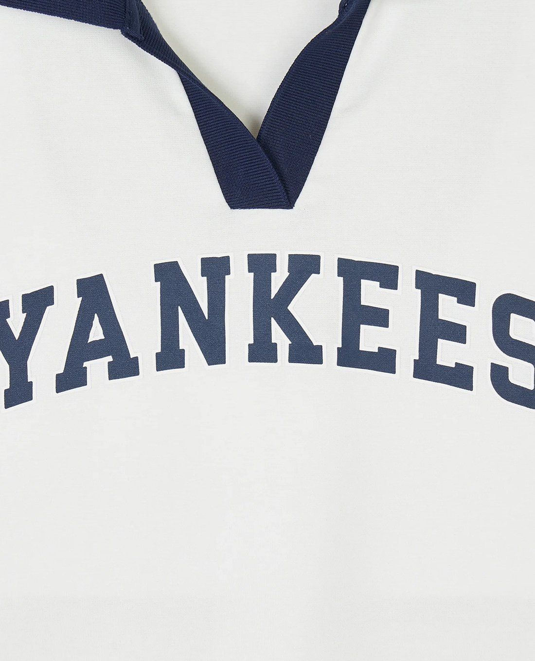Áo đầm polo MLB Varsity Lettering Pique Dress NY New York Yankees Ivory 3FOPV0143-50IVS 10