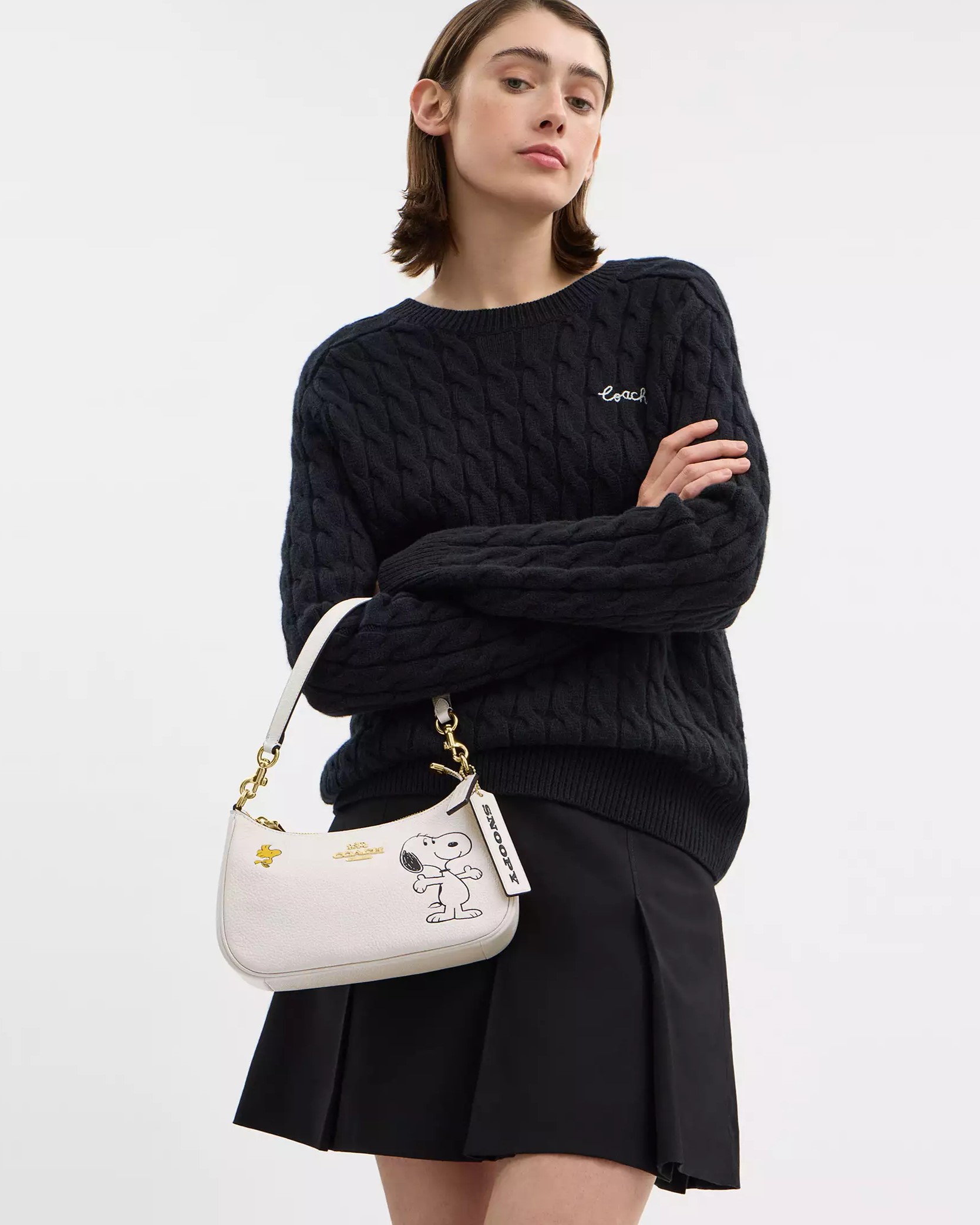 Túi đeo chéo Coach X Peanuts Teri Shoulder Bag With Snoopy Chalk Multi CBJ76 7