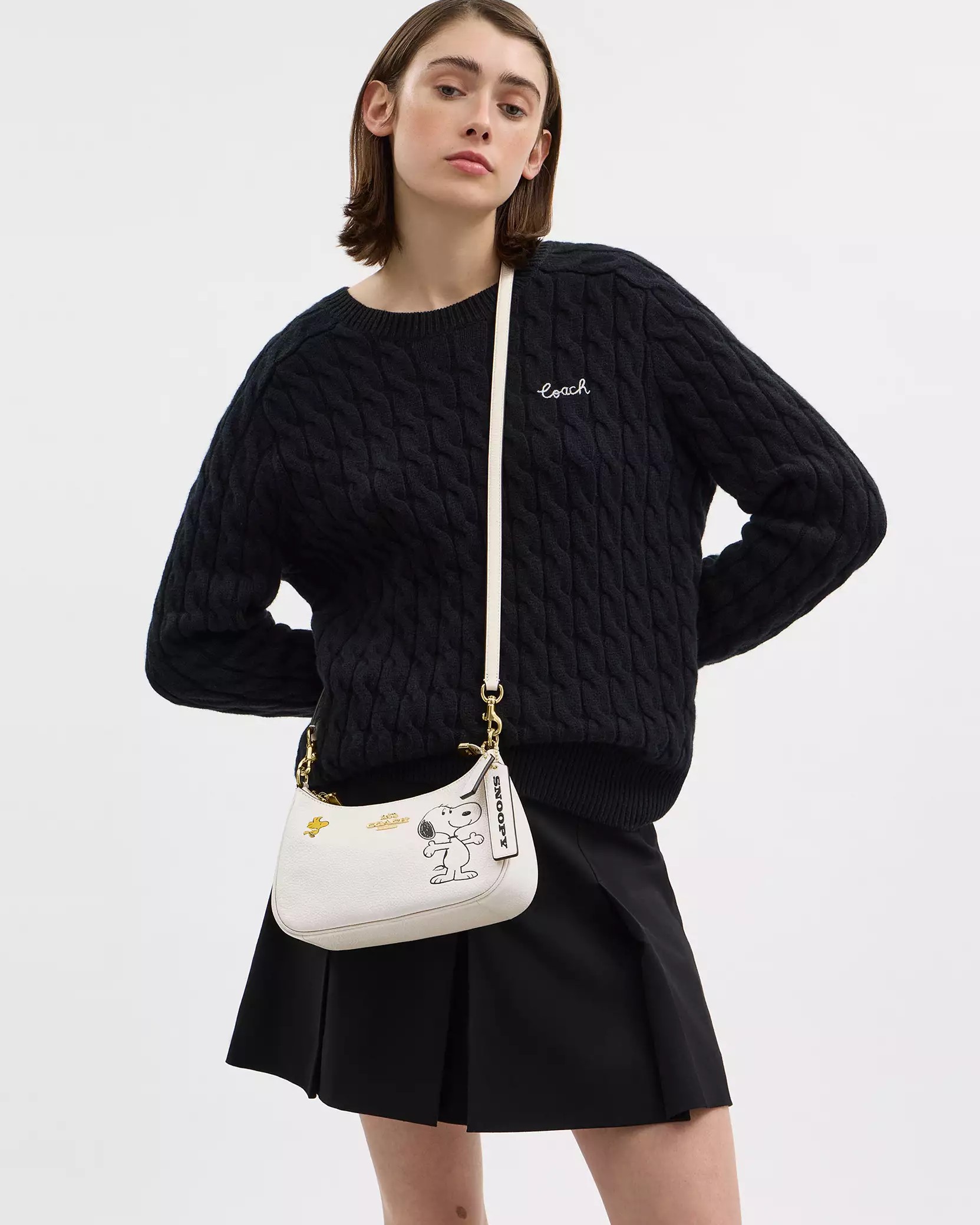 Túi đeo chéo Coach X Peanuts Teri Shoulder Bag With Snoopy Chalk Multi CBJ76 6