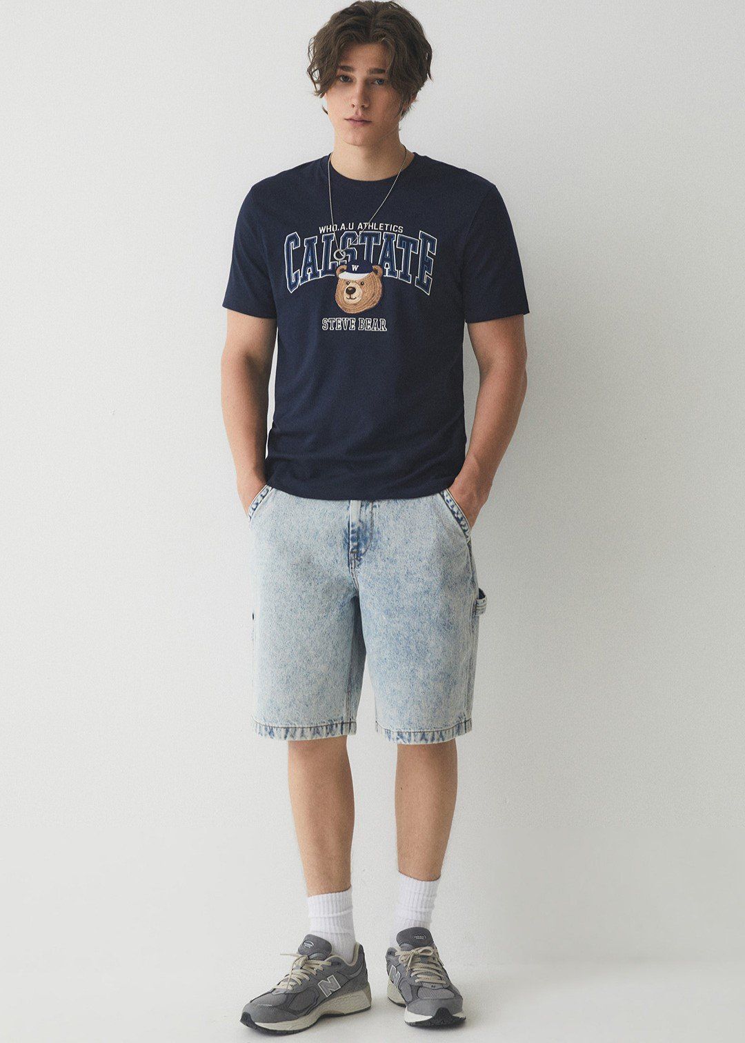 Áo Thun unisex WHOAU Steve Campus Patch WHRPE2492U 13