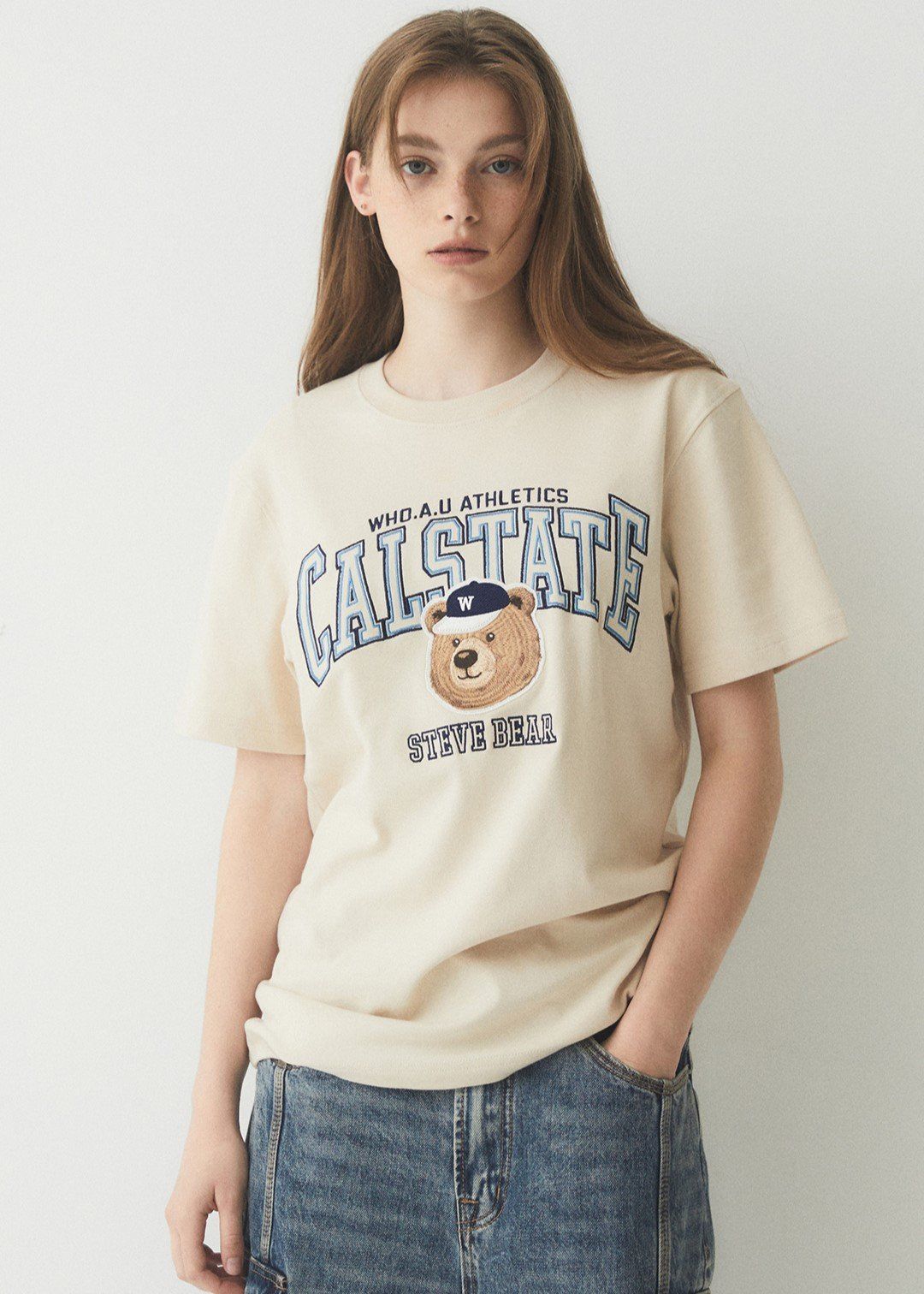 Áo Thun unisex WHOAU Steve Campus Patch WHRPE2492U 12