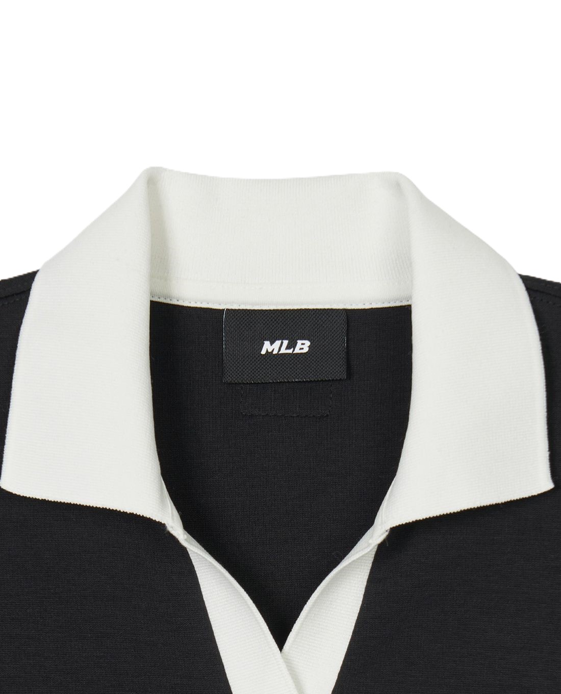 Áo đầm MLB cổ bẻ tay ngắn Varsity Lettering Pique Dress NY New York Yankees Black 3FOPV0143-50BKS 3