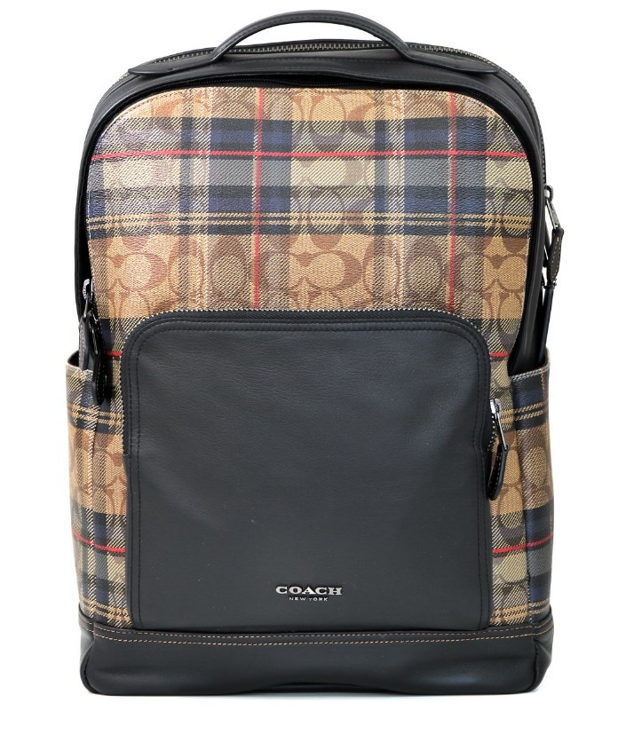 BALO NAM SIZE TO COACH GRAHAM BACKPACK IN SIGNATURE CANVAS WITH PLAID PRINT 3