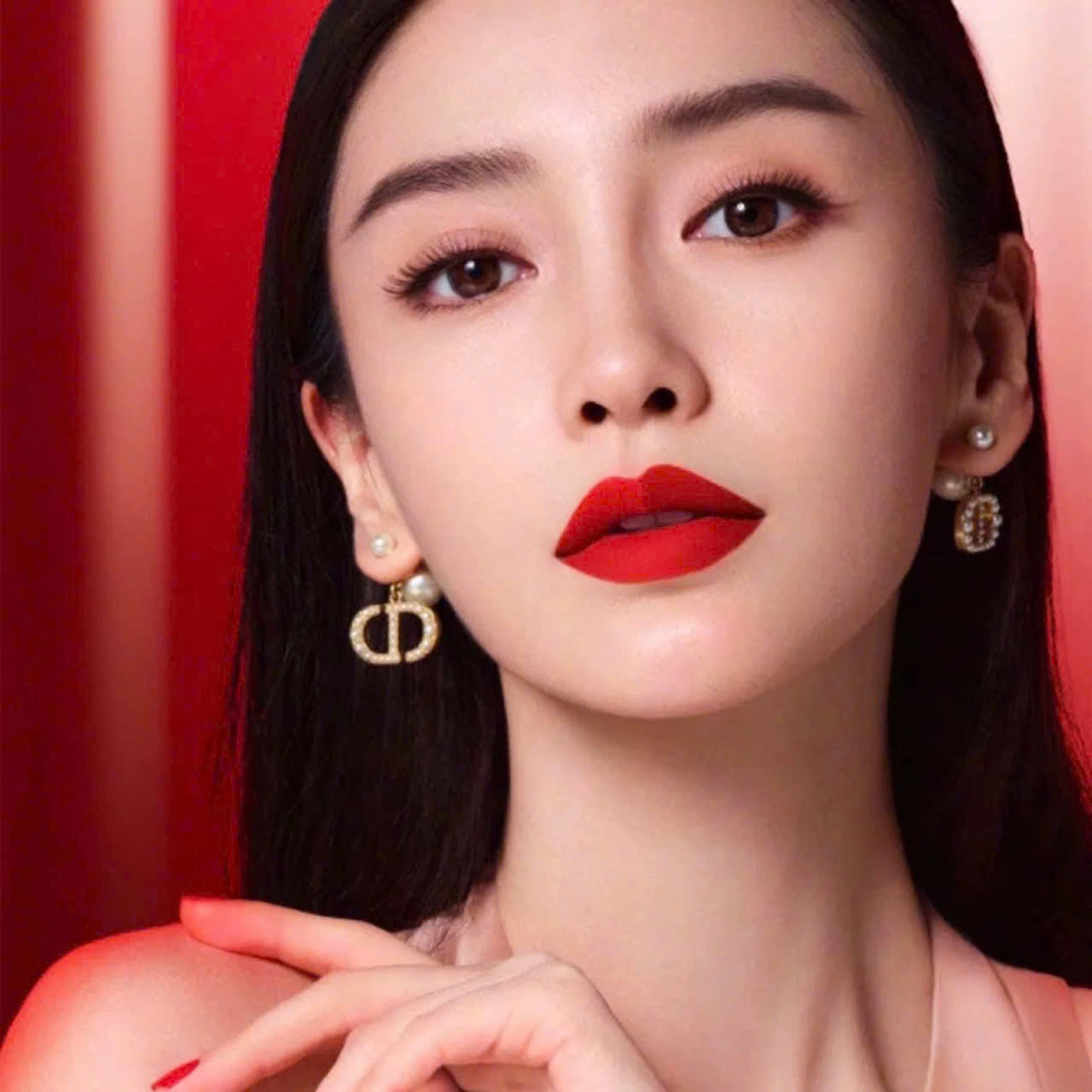 Bông tai Dior Tribales Clip-On Earrings Gold-Finish Metal and White Resin Pearls 3