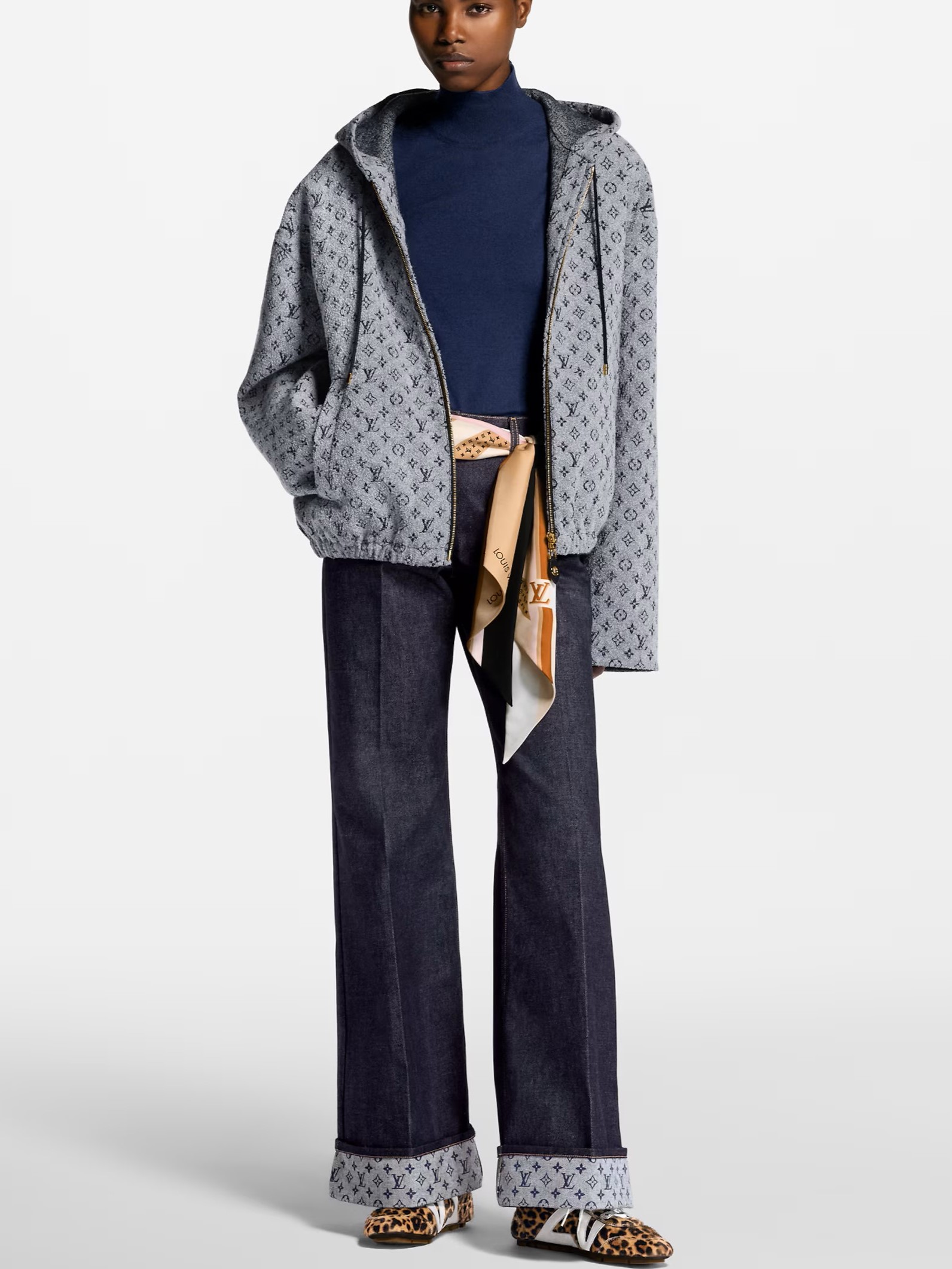 Áo khoác unisex Louis Vuitton Monogram Boucle Hoodie 7