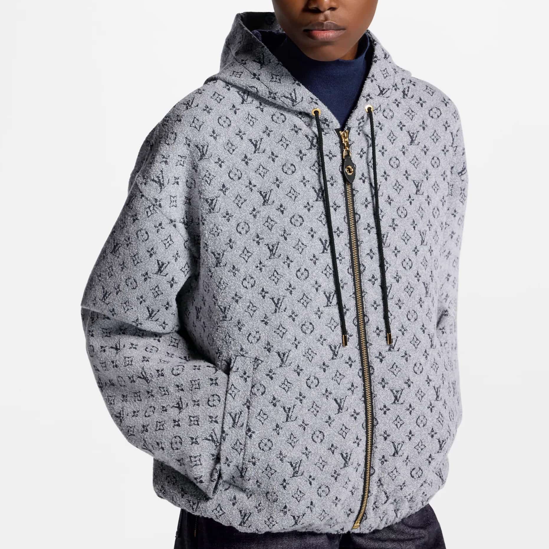 Áo khoác unisex Louis Vuitton Monogram Boucle Hoodie 8