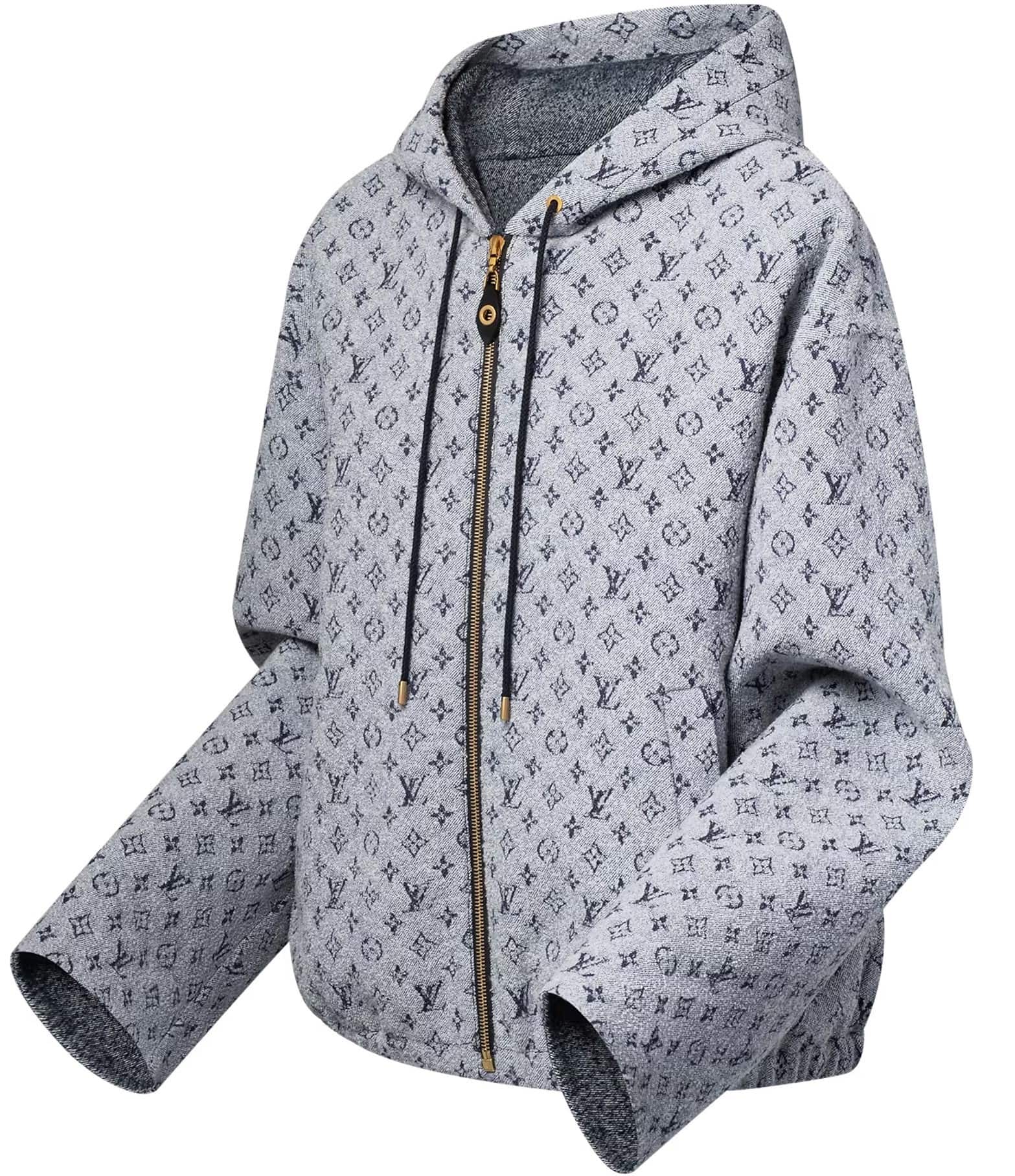 Áo khoác unisex Louis Vuitton Monogram Boucle Hoodie 9