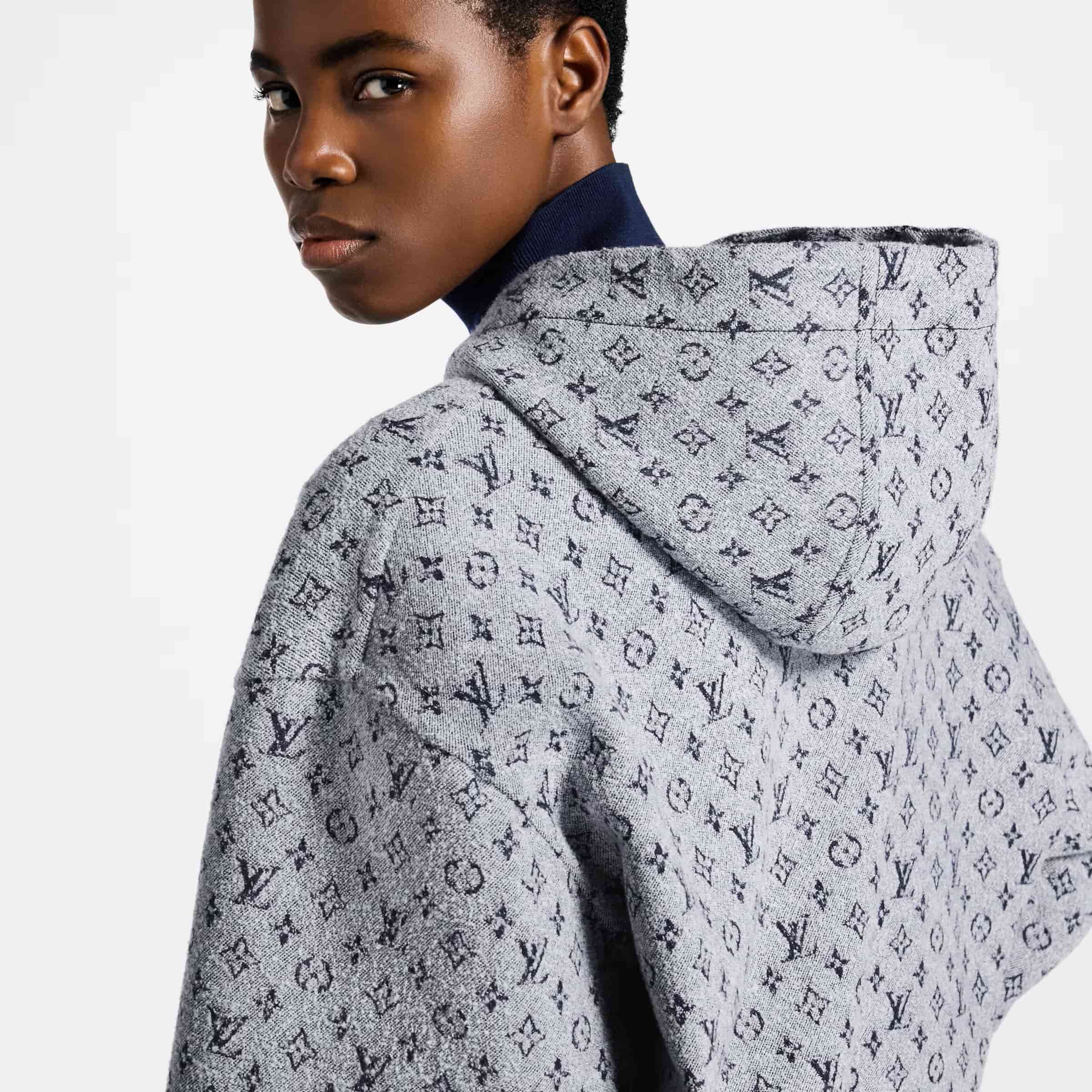 Áo khoác unisex Louis Vuitton Monogram Boucle Hoodie 10