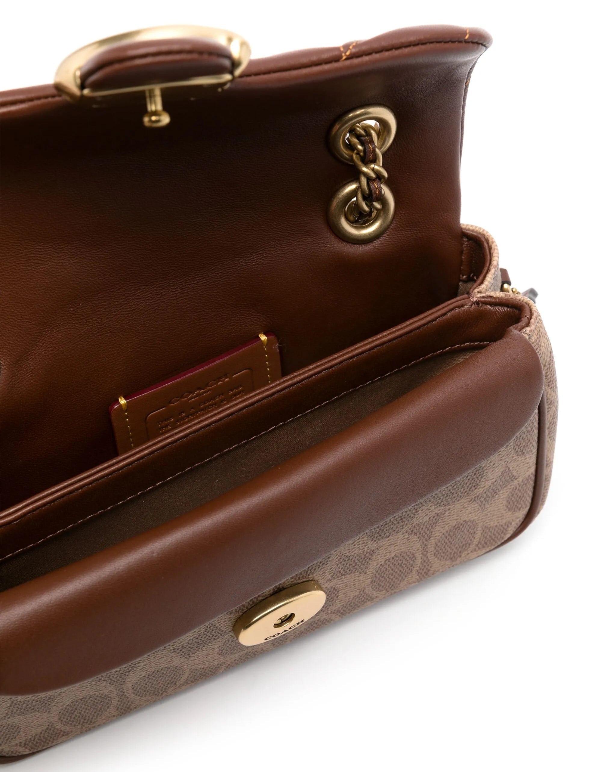 Túi đeo chéo Coach Tabby Shoulder Bag 20 In Signature Canvas With Quilting Brass Tan Brown CY816 2