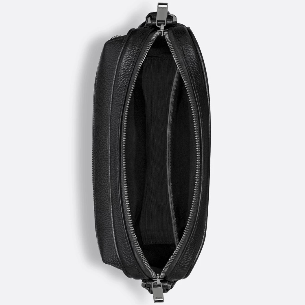 Túi đeo chéo Dior Nam Rider 2.0 Zipped Messenger Bag Beige and Black Dior Oblique Jacquard 7