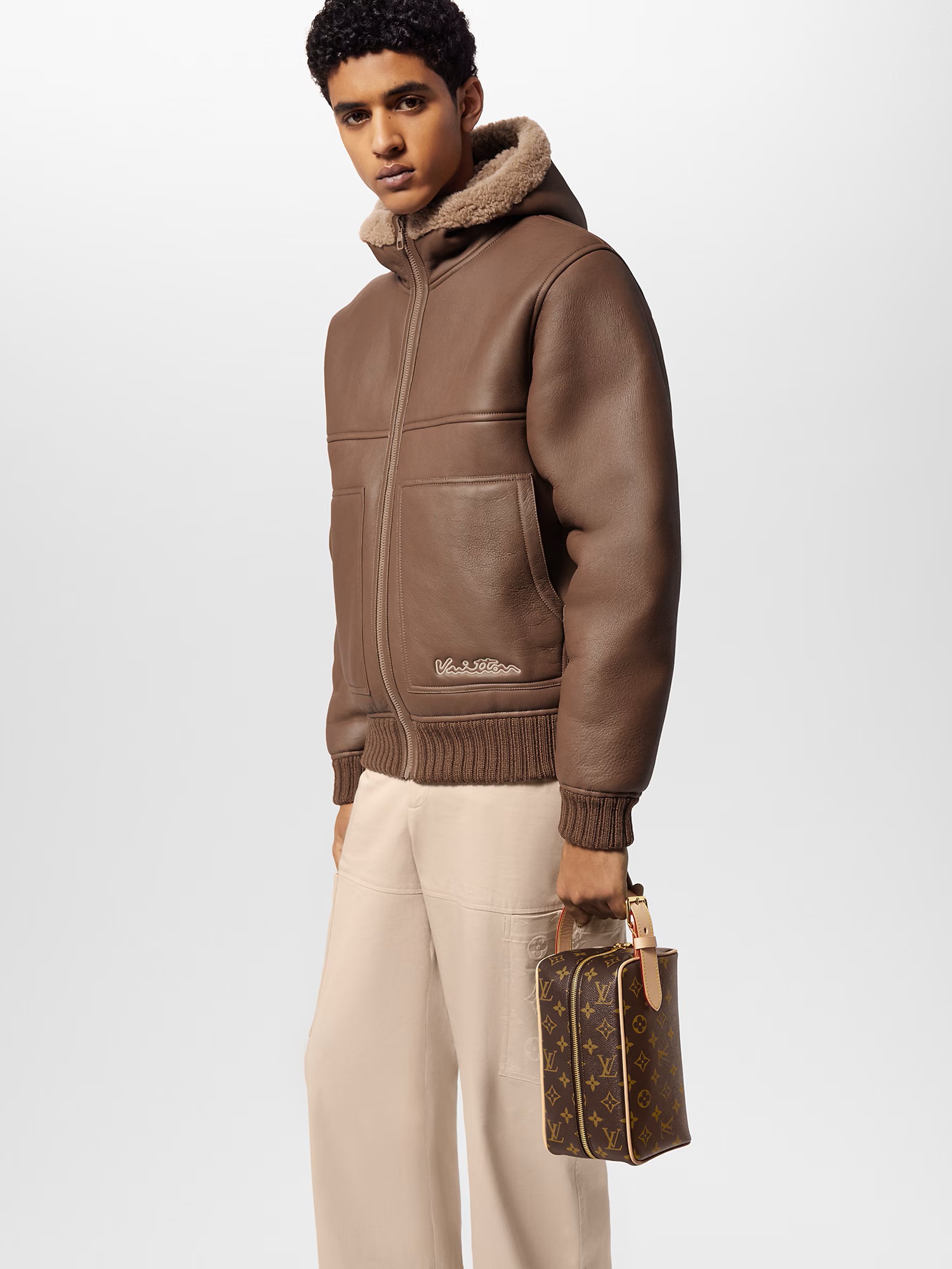 Túi xách nâu Louis Vuitton Trousse Toilette Locker Dopp Kit Monogram Canvas 1
