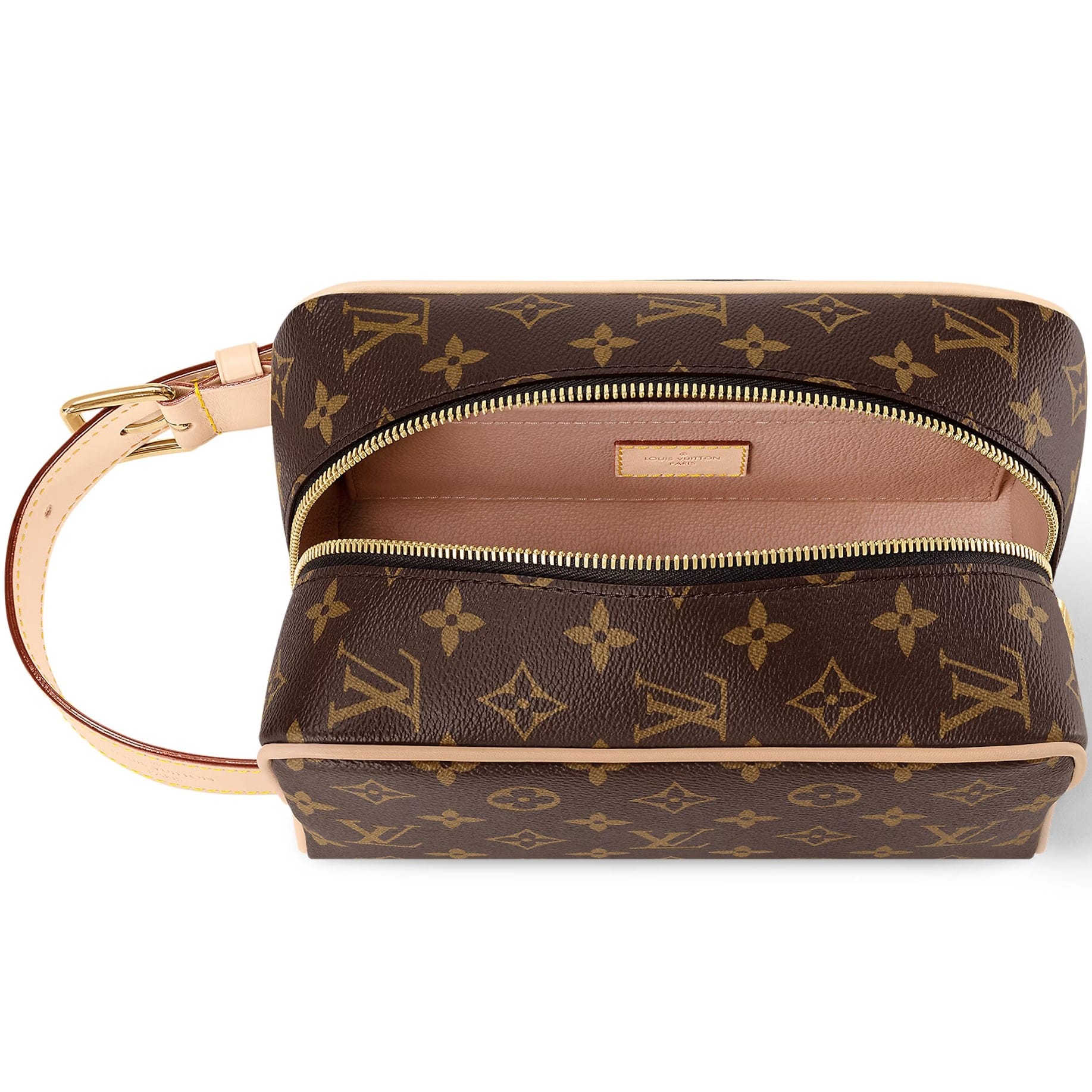 Túi xách nâu Louis Vuitton Trousse Toilette Locker Dopp Kit Monogram Canvas 2