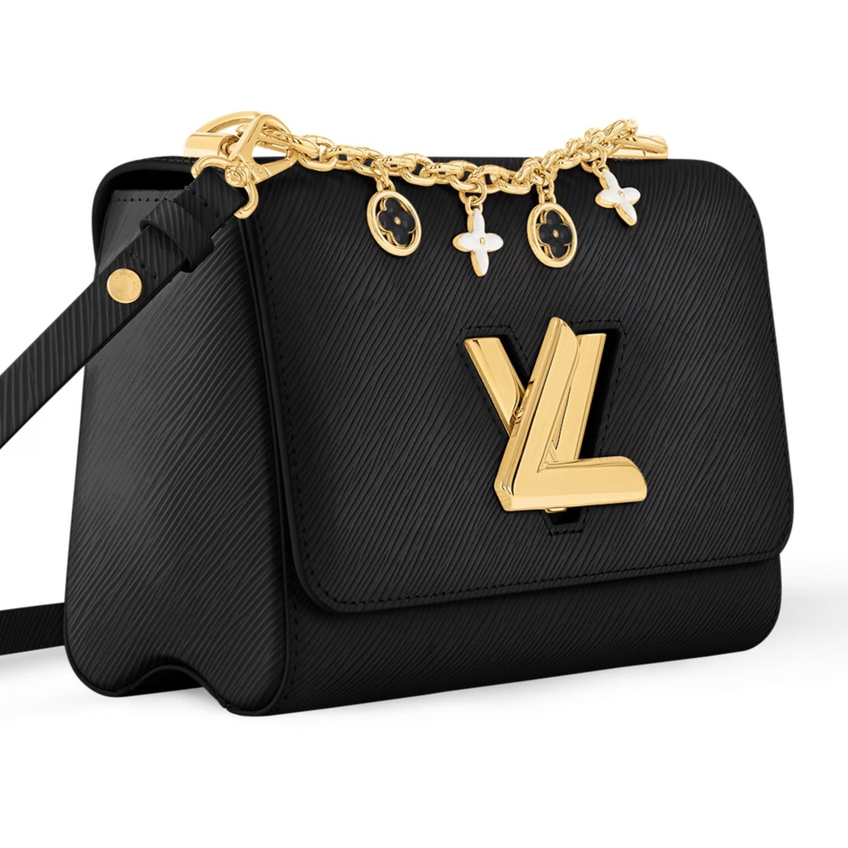 Túi đeo chéo đen nữ Louis Vuitton Twist MM Black Noir 2