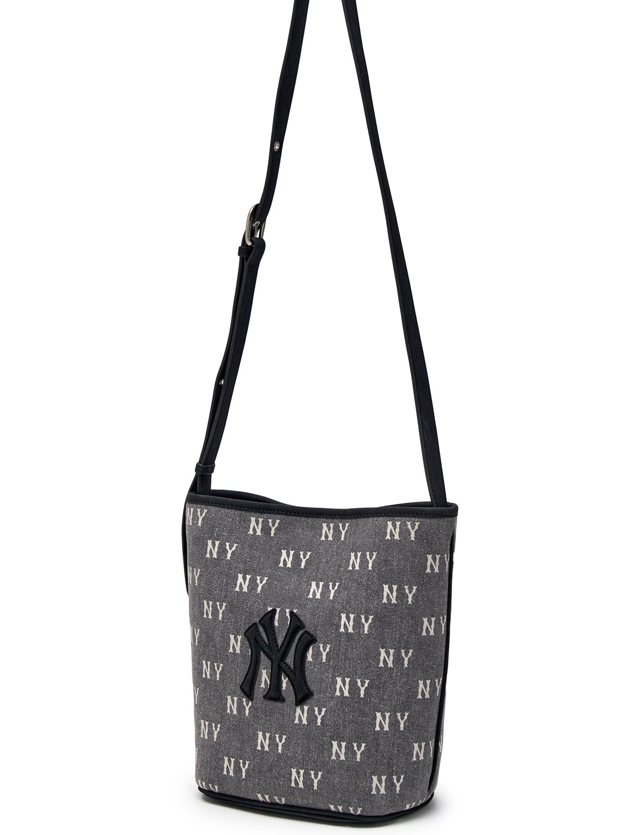Túi đeo chéo MLB Classic Monogram Vintage Denim Bucket Bag New York Yankees Grey 3ABMMV65N-50CGS 4