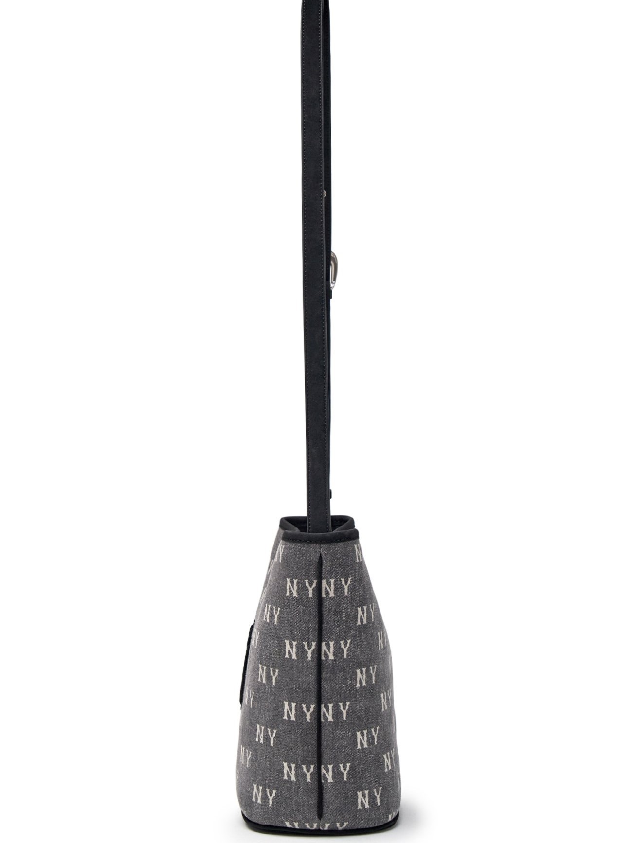 Túi đeo chéo MLB Classic Monogram Vintage Denim Bucket Bag New York Yankees Grey 3ABMMV65N-50CGS 6