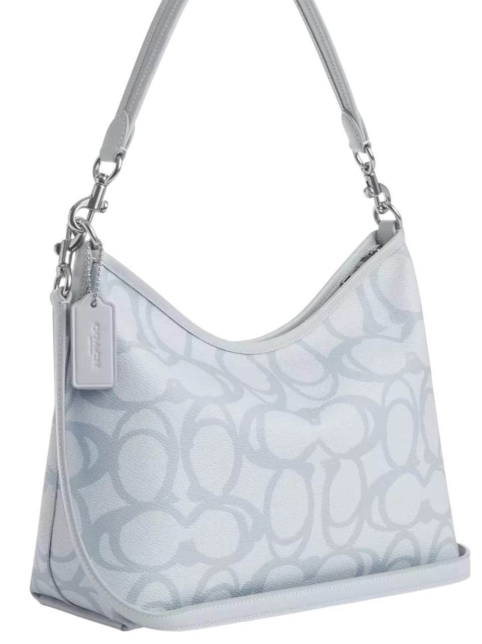 Túi đeo chéo Coach Laurel Shoulder Bag In Sketch Signature Canvas Ice Blue CBH87 8
