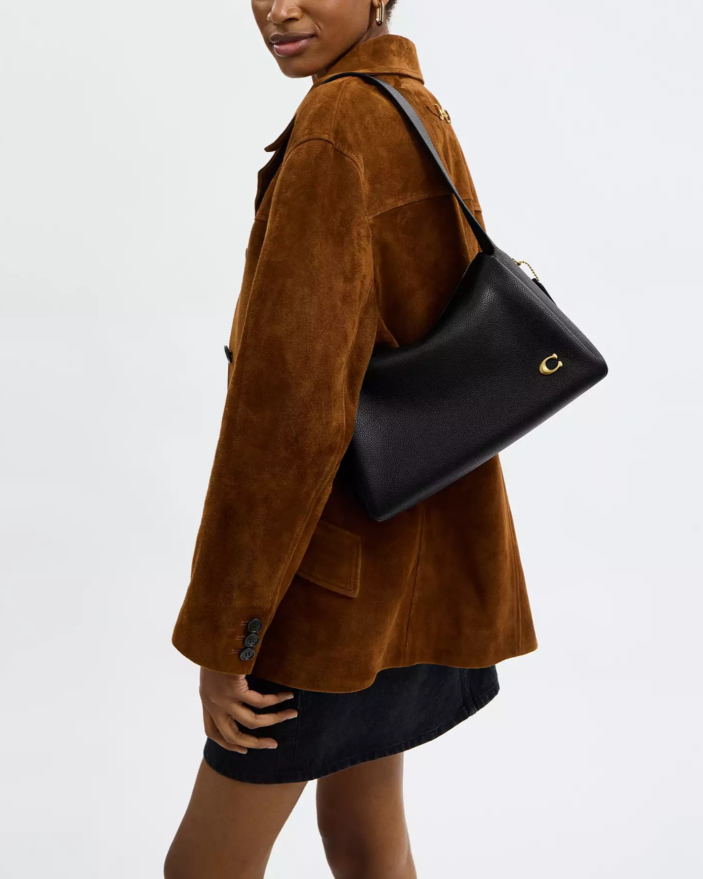 Túi đeo vai Coach nữ Lola Shoulder Bag Black CCC45 11