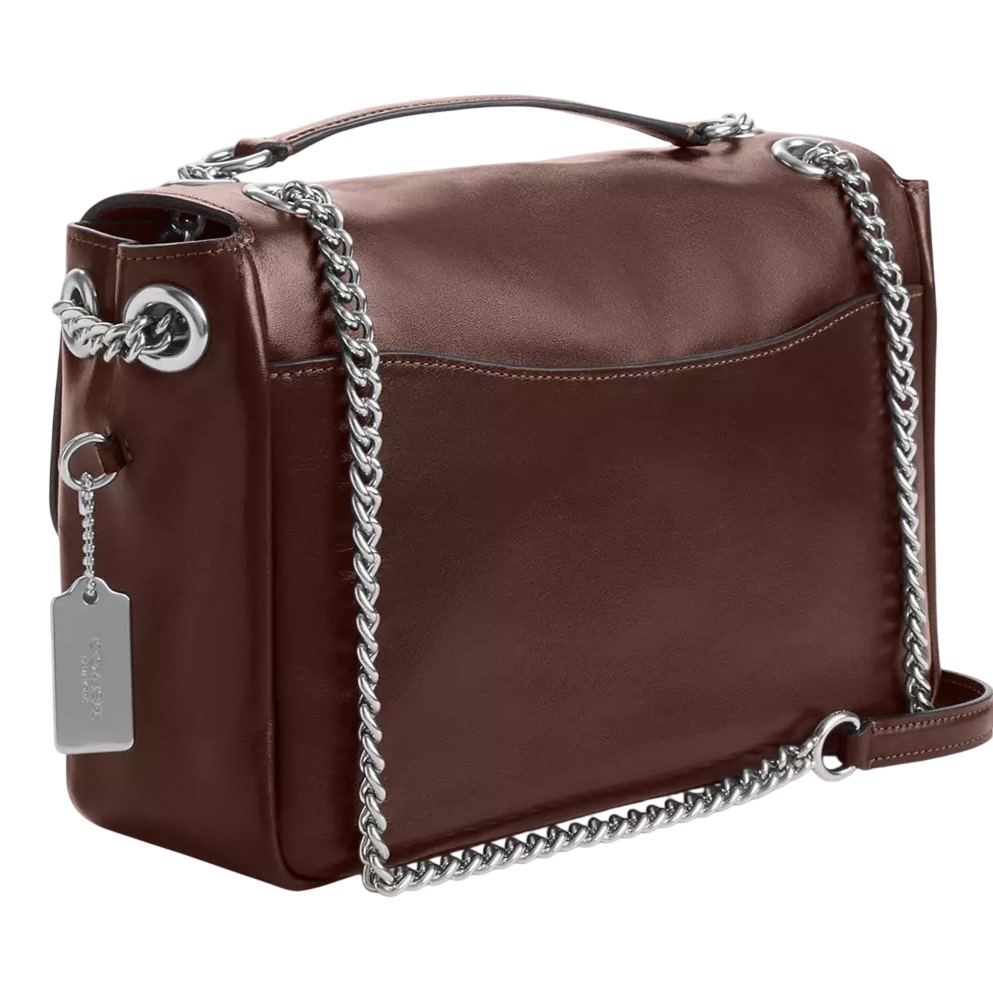 Túi đeo chéo đỏ dây bạc Coach Elodie Crossbody Bag Maple CCF09 4
