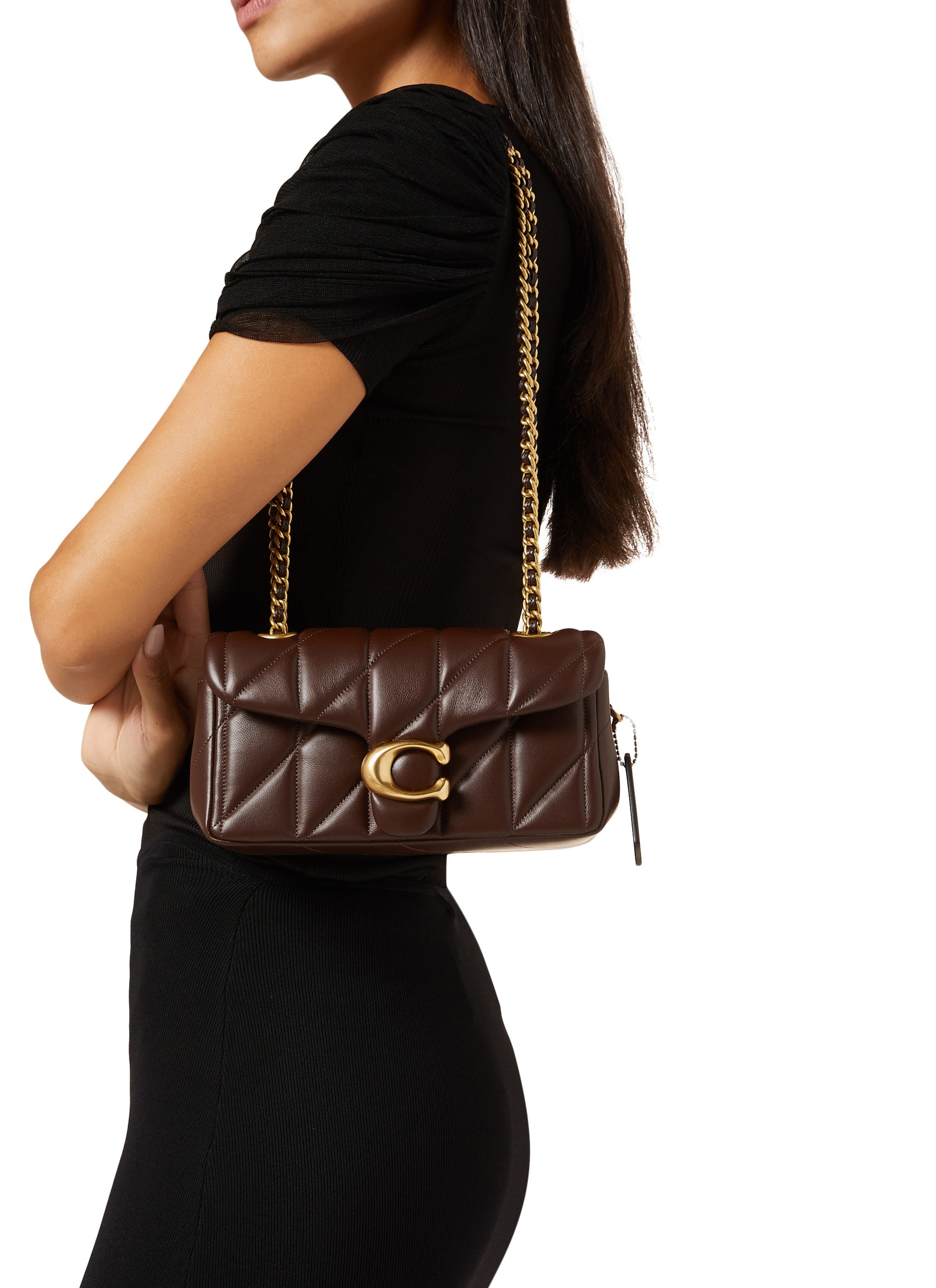 Túi đeo chéo Coach Tabby Shoulder Bag 20 With Pillow Quilting Nappa Leather Maple CP149 8