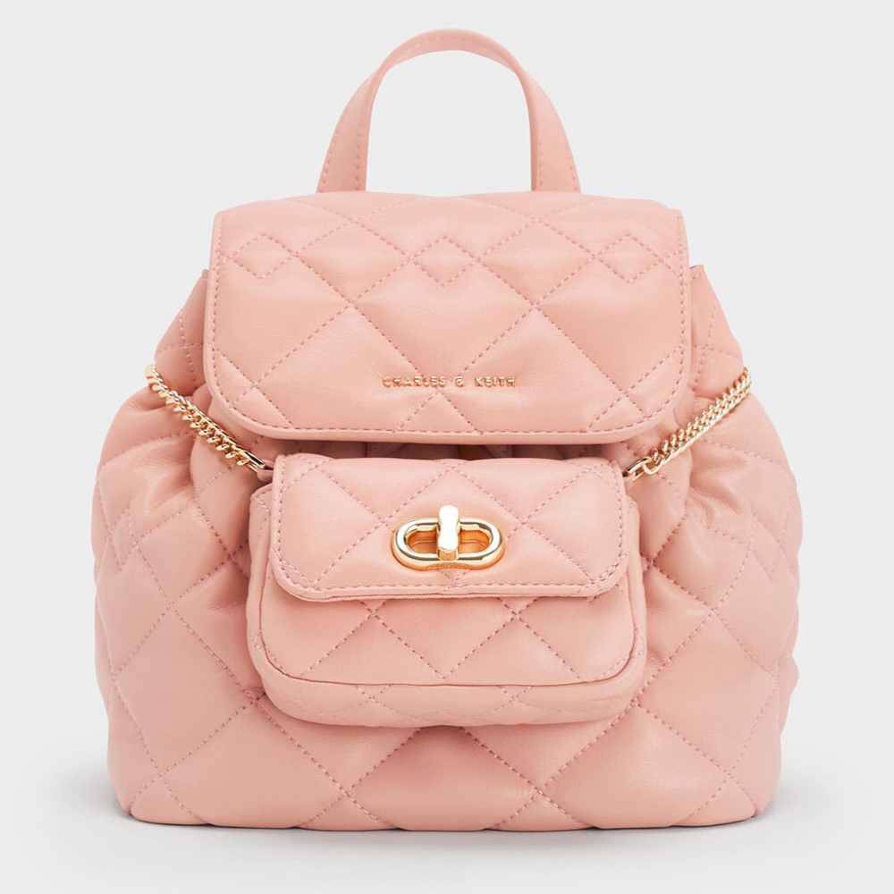 BALO NỮ DA MỀM CHARLES AND KEITH AUBRIELLE QUILTED BACKPACK CK2-60151400 7