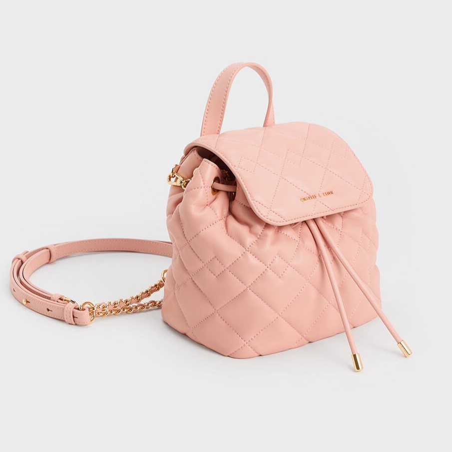 BALO NỮ DA MỀM CHARLES AND KEITH AUBRIELLE QUILTED BACKPACK CK2-60151400 17