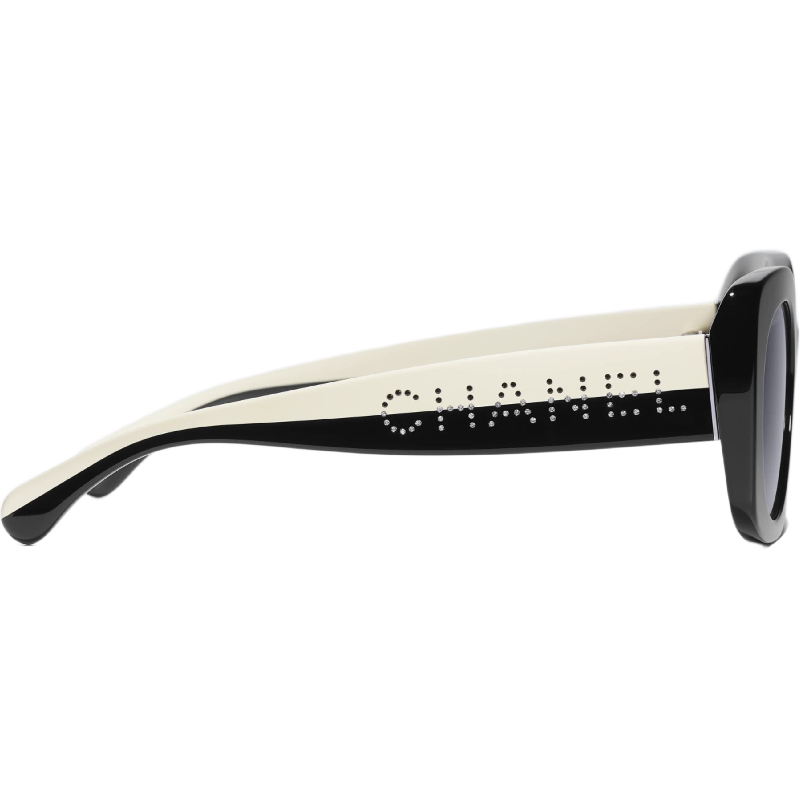 Mắt kính Chanel Square Sunglasses Black Acetate Frame Grey Lenses 5563B 3
