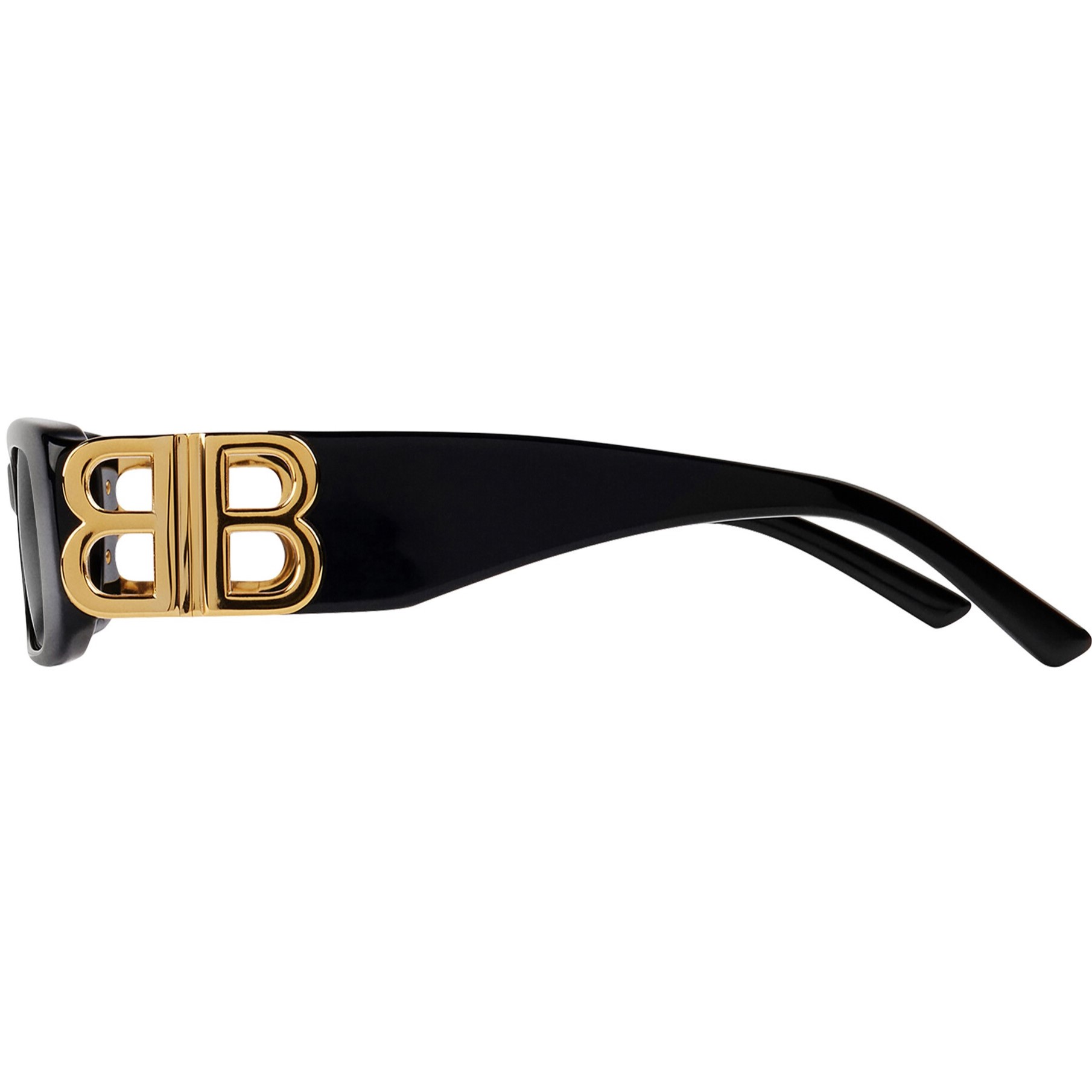 Kính mát đen Balenciaga Dynasty Rectangle Sunglasses In Black Acetate With Black Lenses BB0096S 3