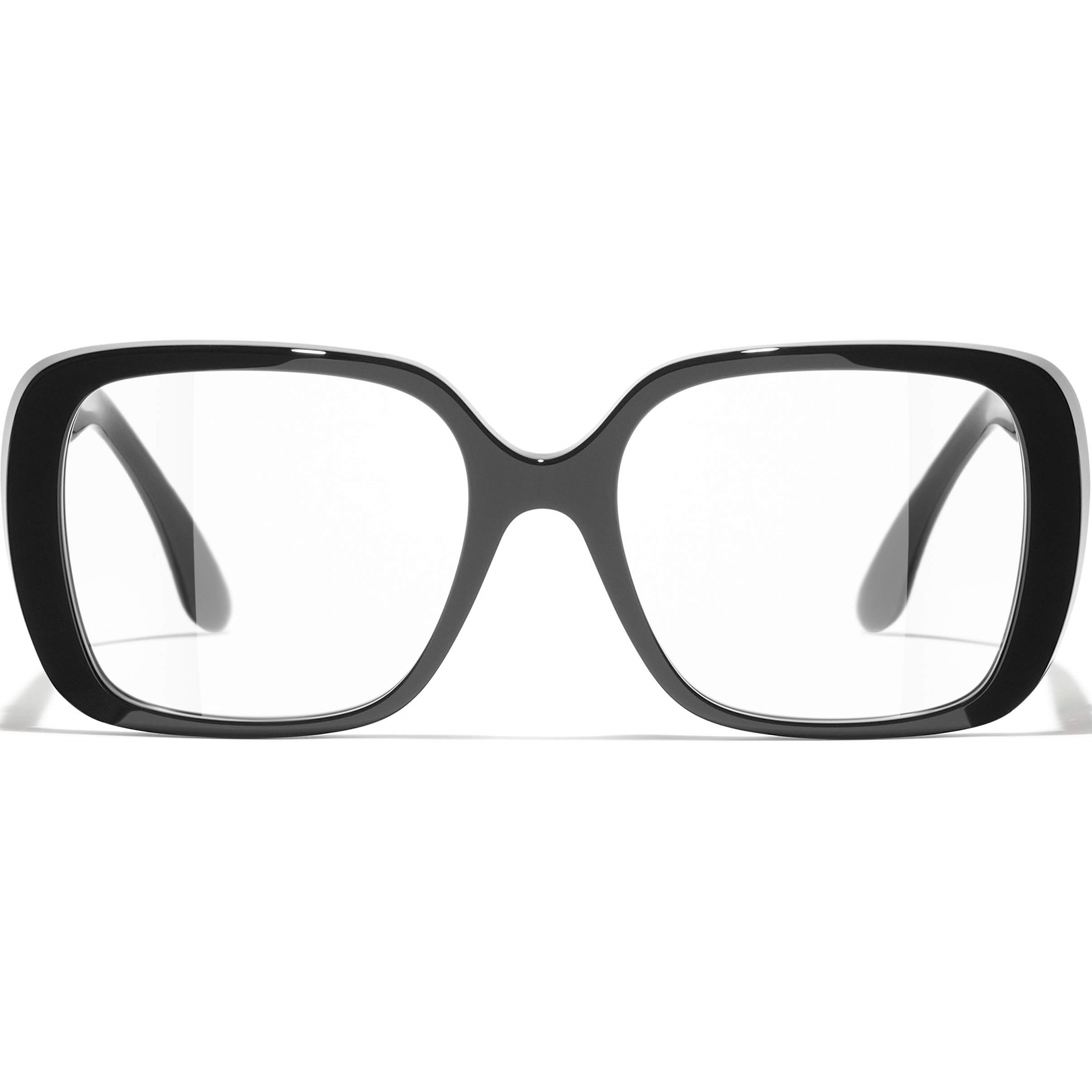 Mắt kính nữ Chanel Square Eyeglasses Acetate Black 3479 2