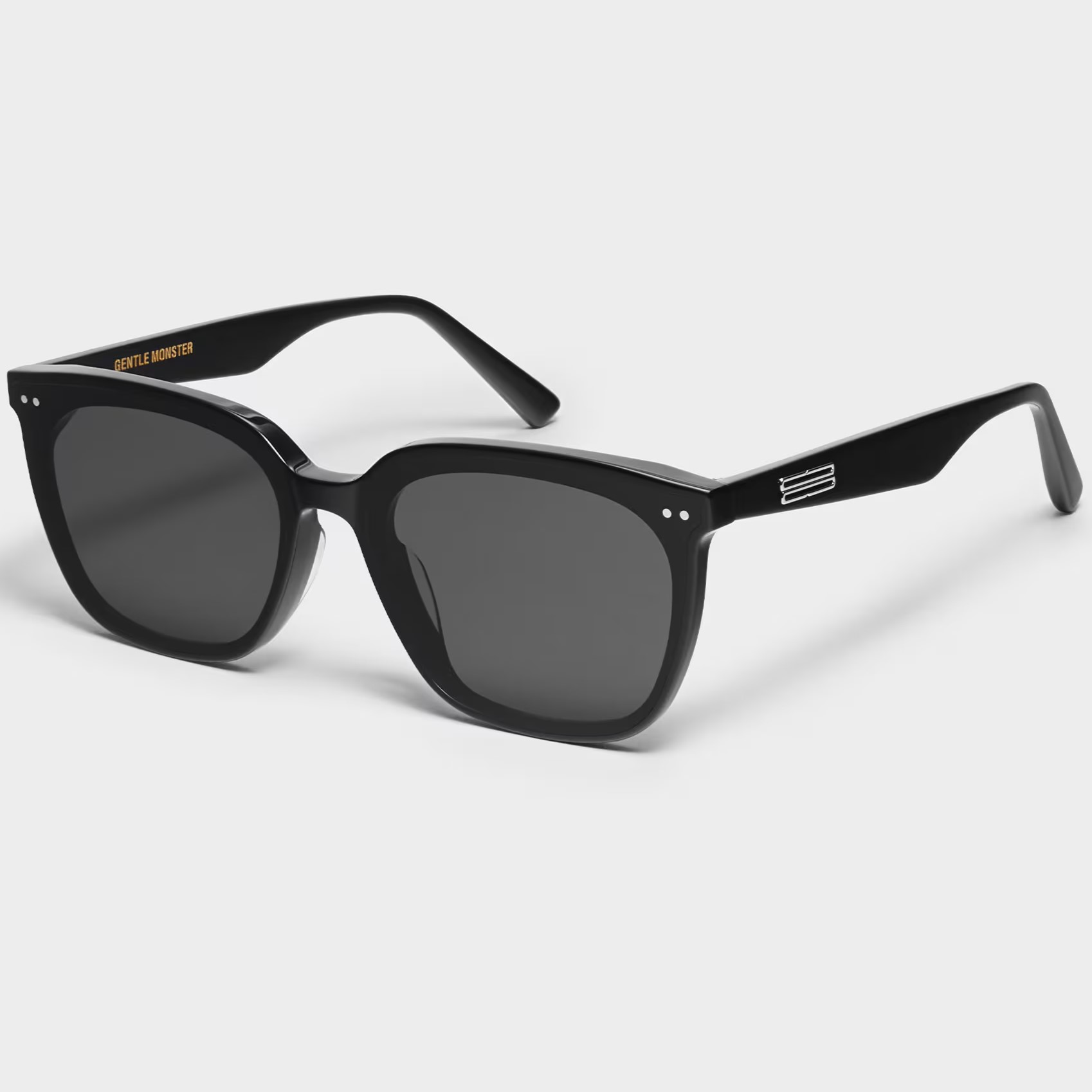 KÍNH MÁT THỜI TRANG GENTLE MONSTER HEIZER 01 BLACK LENSES SQUARE SHAPE BLACK ACETATE FRAME 2
