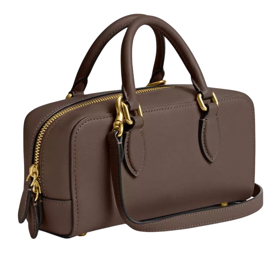 Túi đeo chéo Coach nữ Bowery Satchel 22 Dark Stone CY917 10