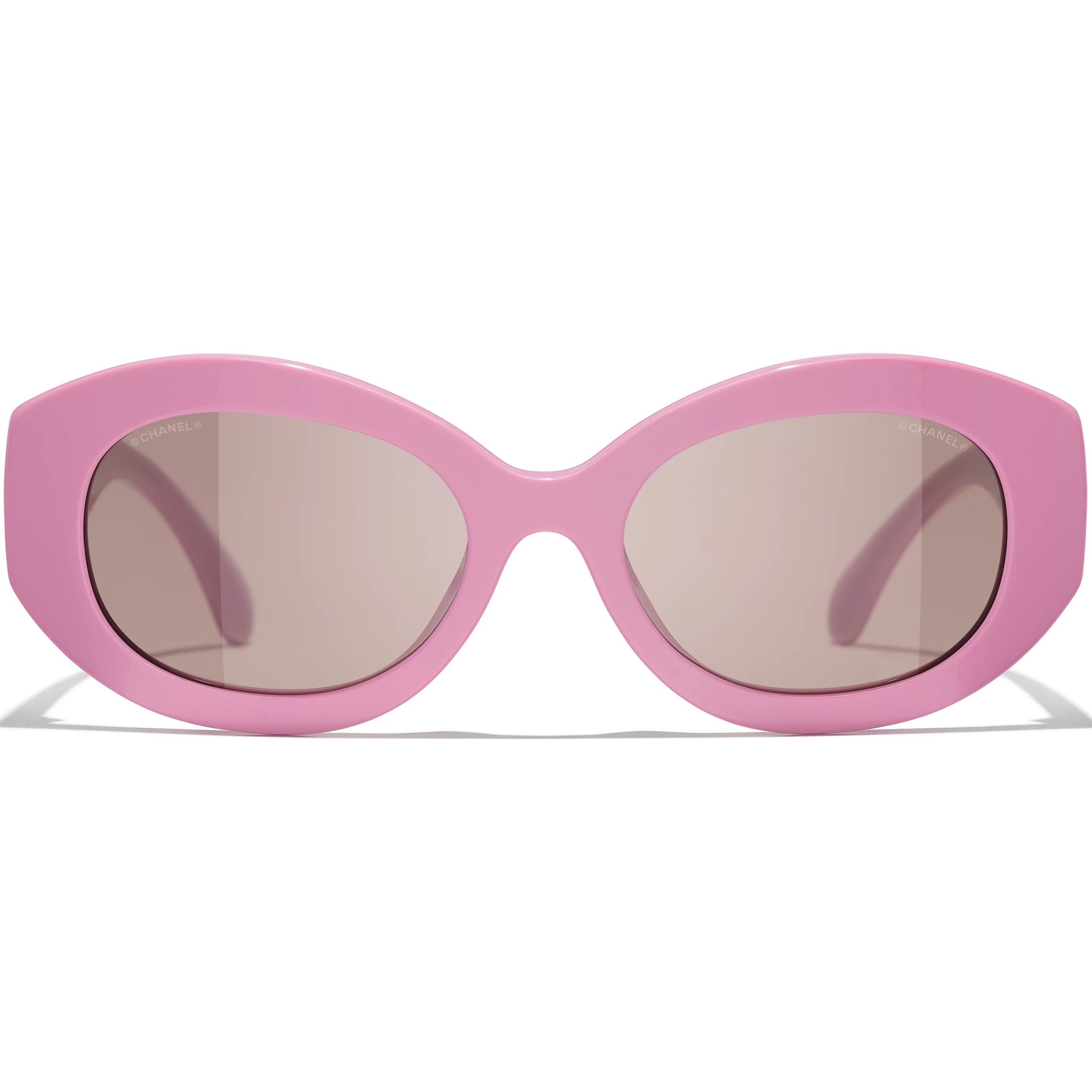 Mắt kính Chanel Oval Sunglasses Acetate Pink 5528 4