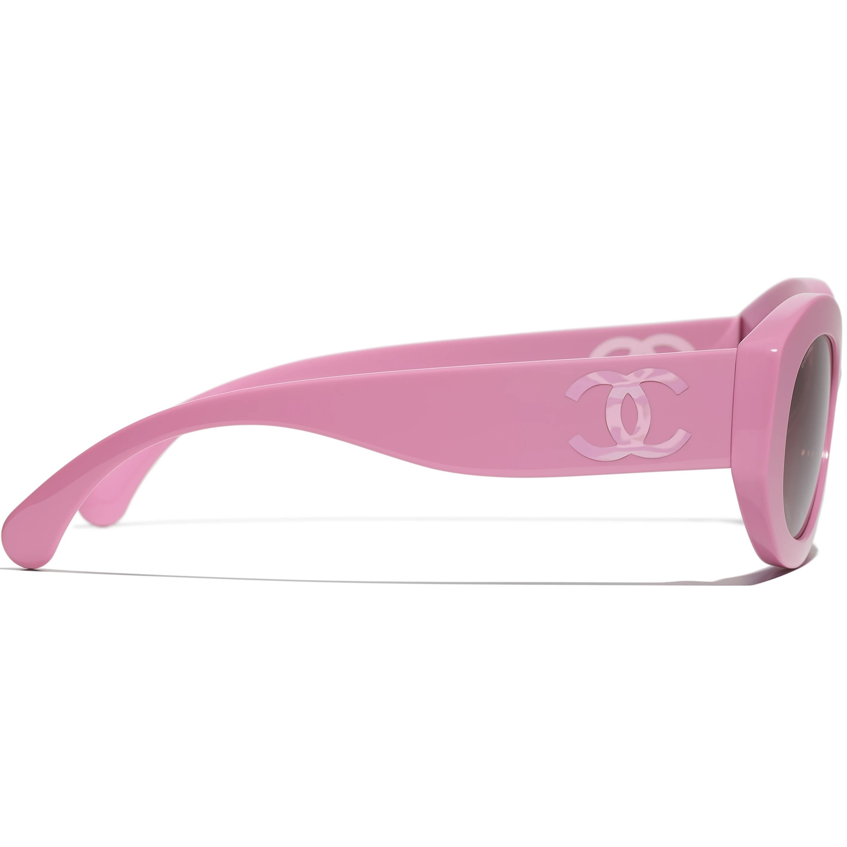 Mắt kính Chanel Oval Sunglasses Acetate Pink 5528 6