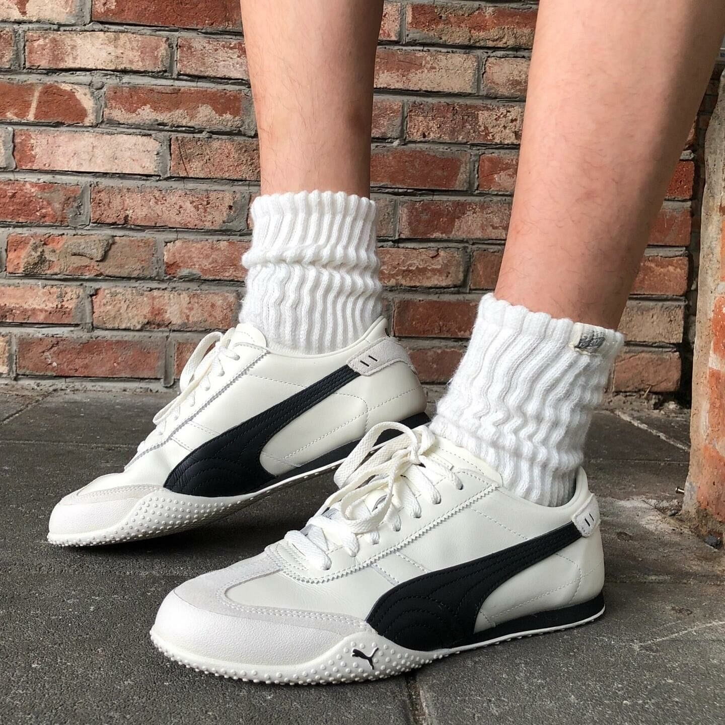 Giày thể thao Puma Bella Leather Sneakers Warm White Black 405256-01 8