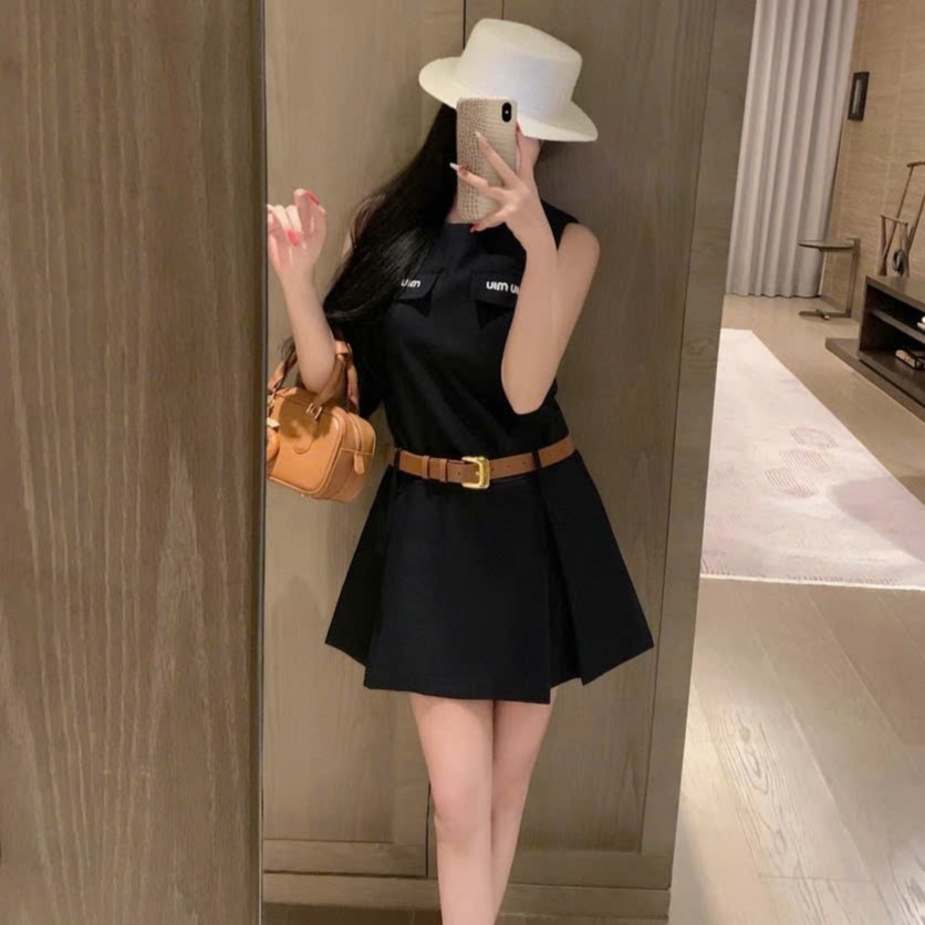 Áo đầm nữ Miu Miu kèm đai 3