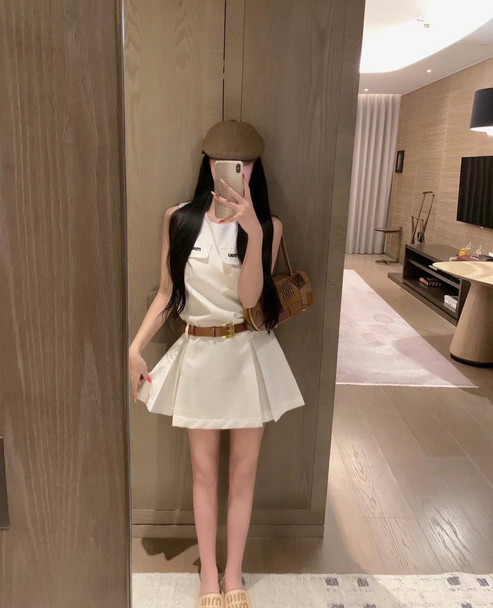 Áo đầm nữ Miu Miu kèm đai 5