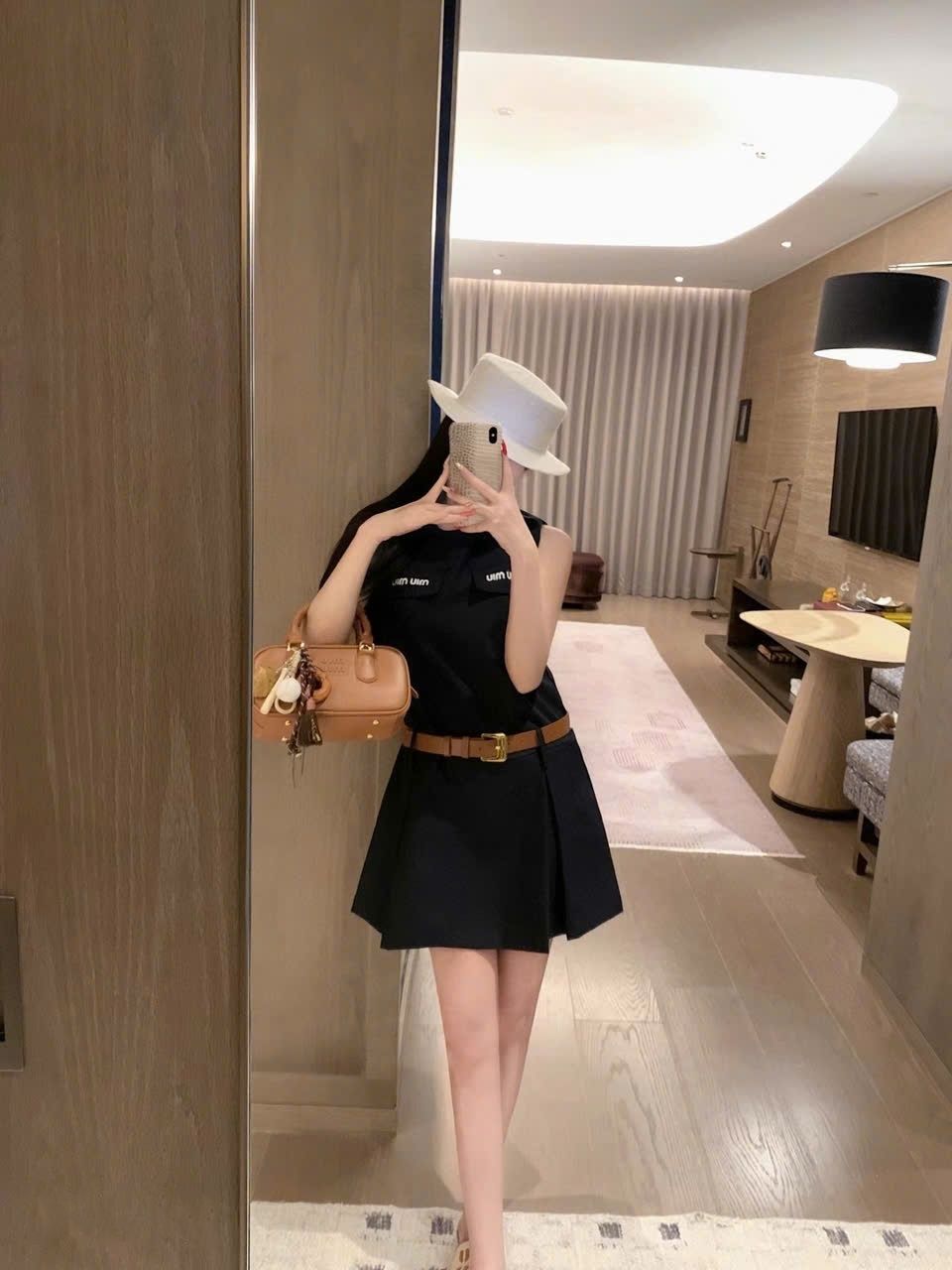 Áo đầm nữ Miu Miu kèm đai 6