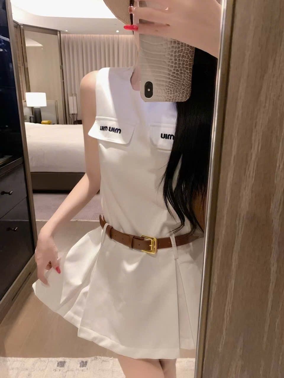Áo đầm nữ Miu Miu kèm đai 8